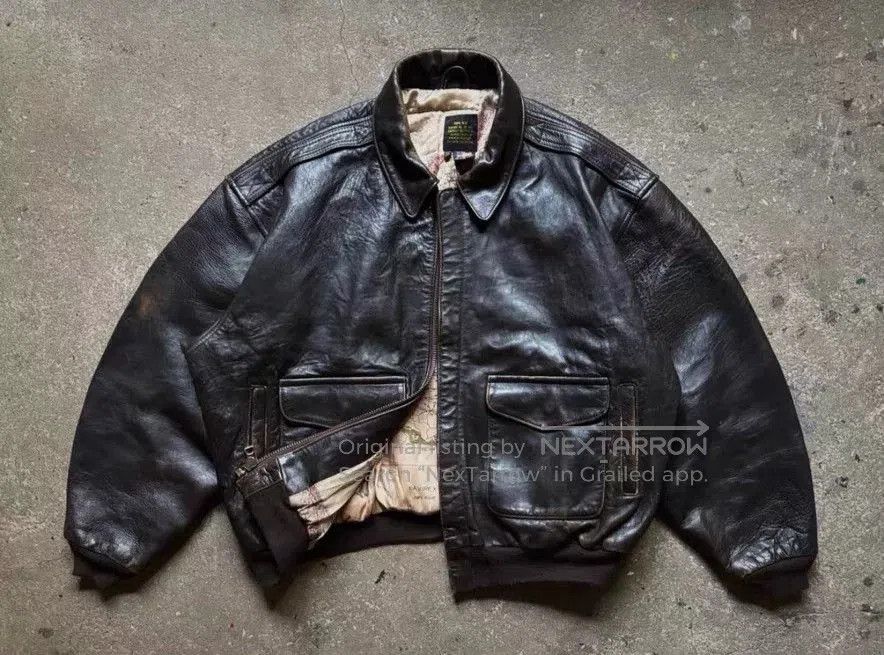 Avirex Avirex A2 Leather Jacket “Flying Tigers” | Grailed