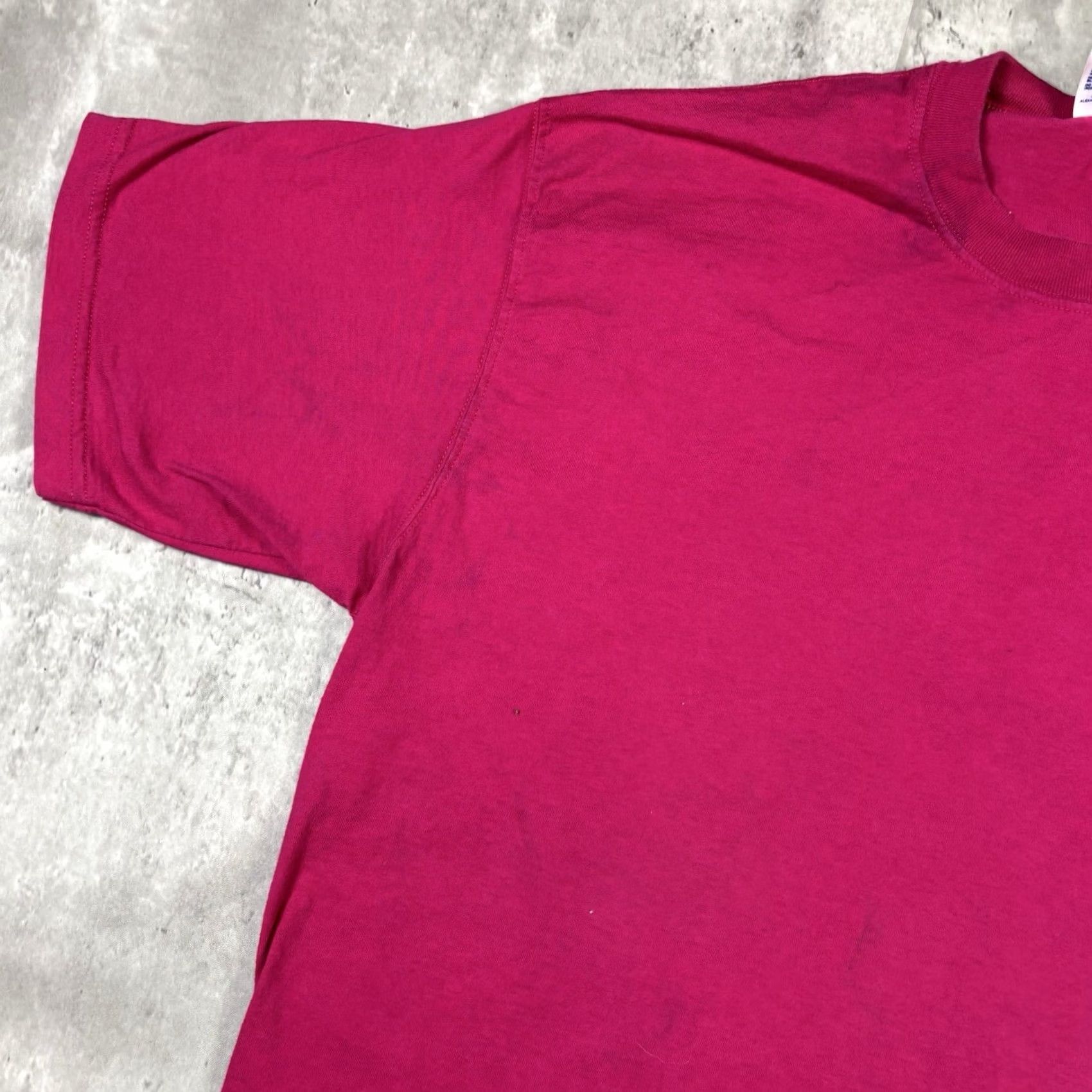 Russell Athletic VINTAGE Russell Athletic Pink Blank Pocket T Shirt Mens XL 80s Crew Neck Short Sleeve Cotton Size US XL / EU 56 / 4 - 6 Thumbnail