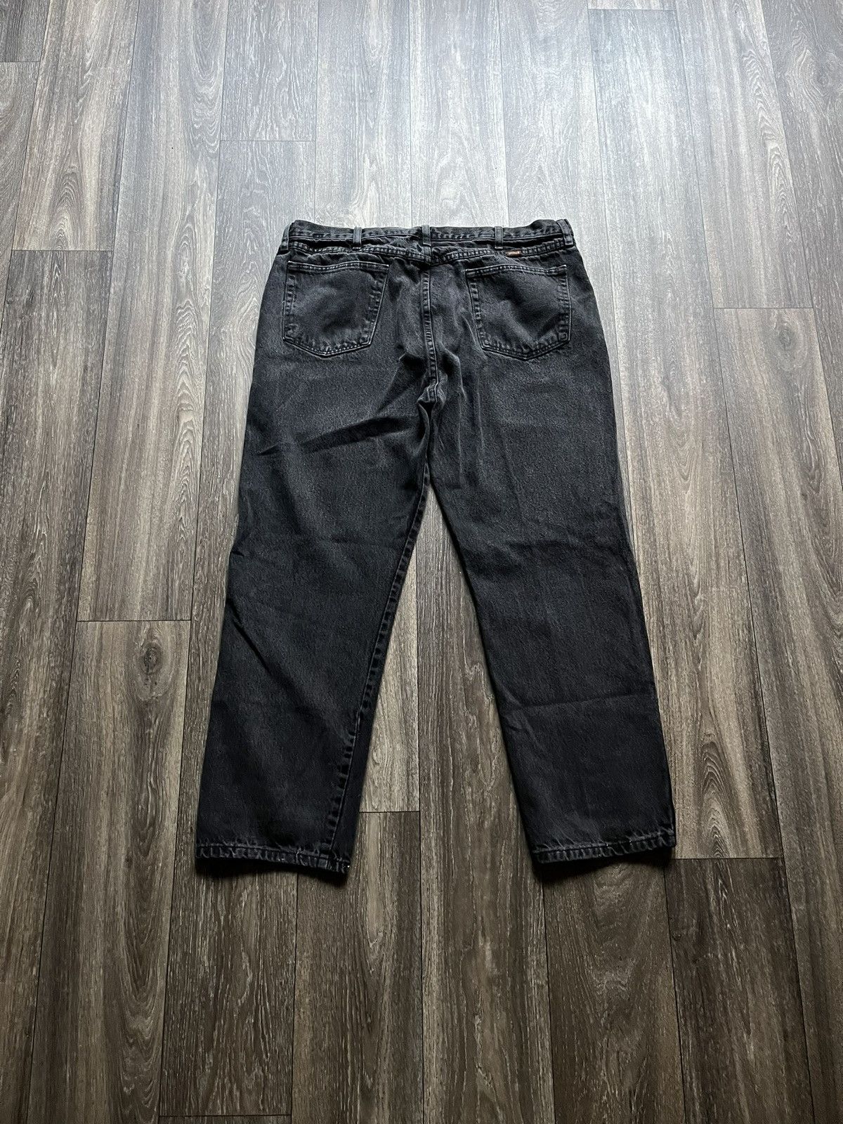 Vintage Vintage Rustlers Faded Black Jeans Size US 38 / EU 54 - 2 Thumbnail