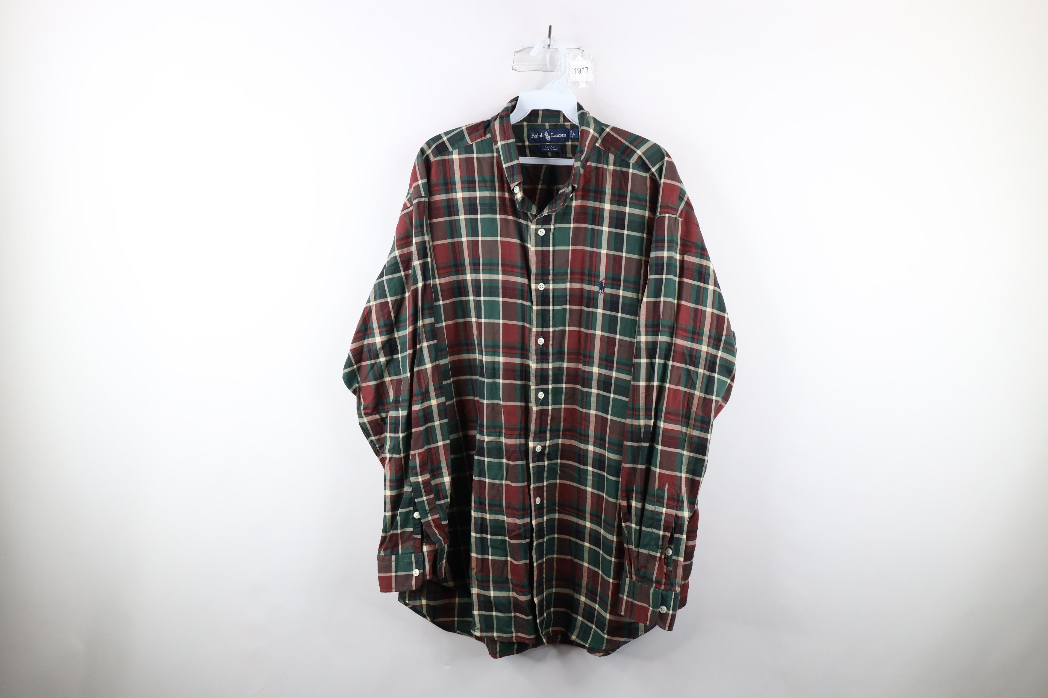 Polo Ralph Lauren Vintage 90s Ralph Lauren Collared Button Down Shirt Plaid Size US L / EU 52-54 / 3 - 1 Thumbnail