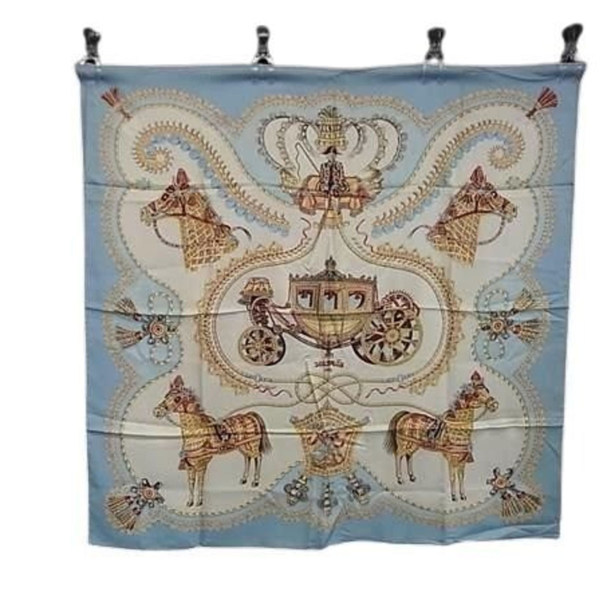 Hermes HERMES Carré 90 Multicolor Silk Scarf for Women, Paperole, Carriage and Nobility Size ONE SIZE - 1 Thumbnail