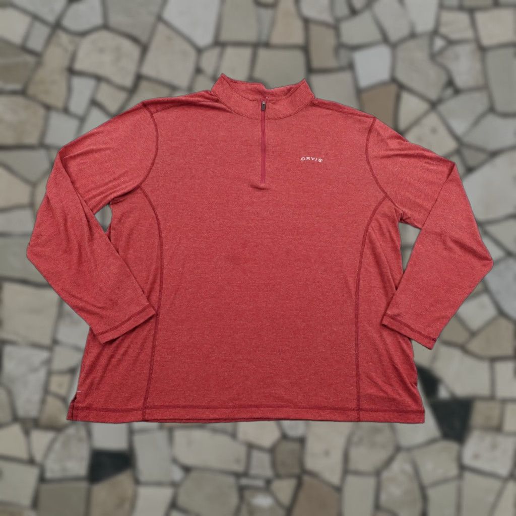 Orvis Orvis Shirt Mens XL Red Classic Collection 1/4 Zip Pullover Hiking Fishing Flex Size US XL / EU 56 / 4 - 1 Thumbnail