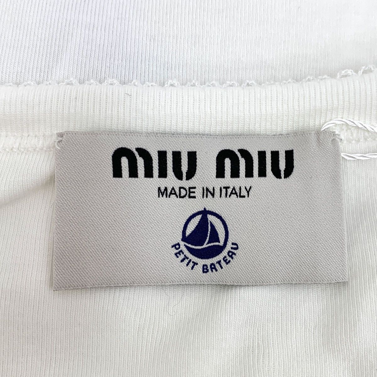 Miu Miu Miu Miu x Petit Bateau cotton short-sleeved T-shirt Size S / US 4 / IT 40 - 5 Thumbnail