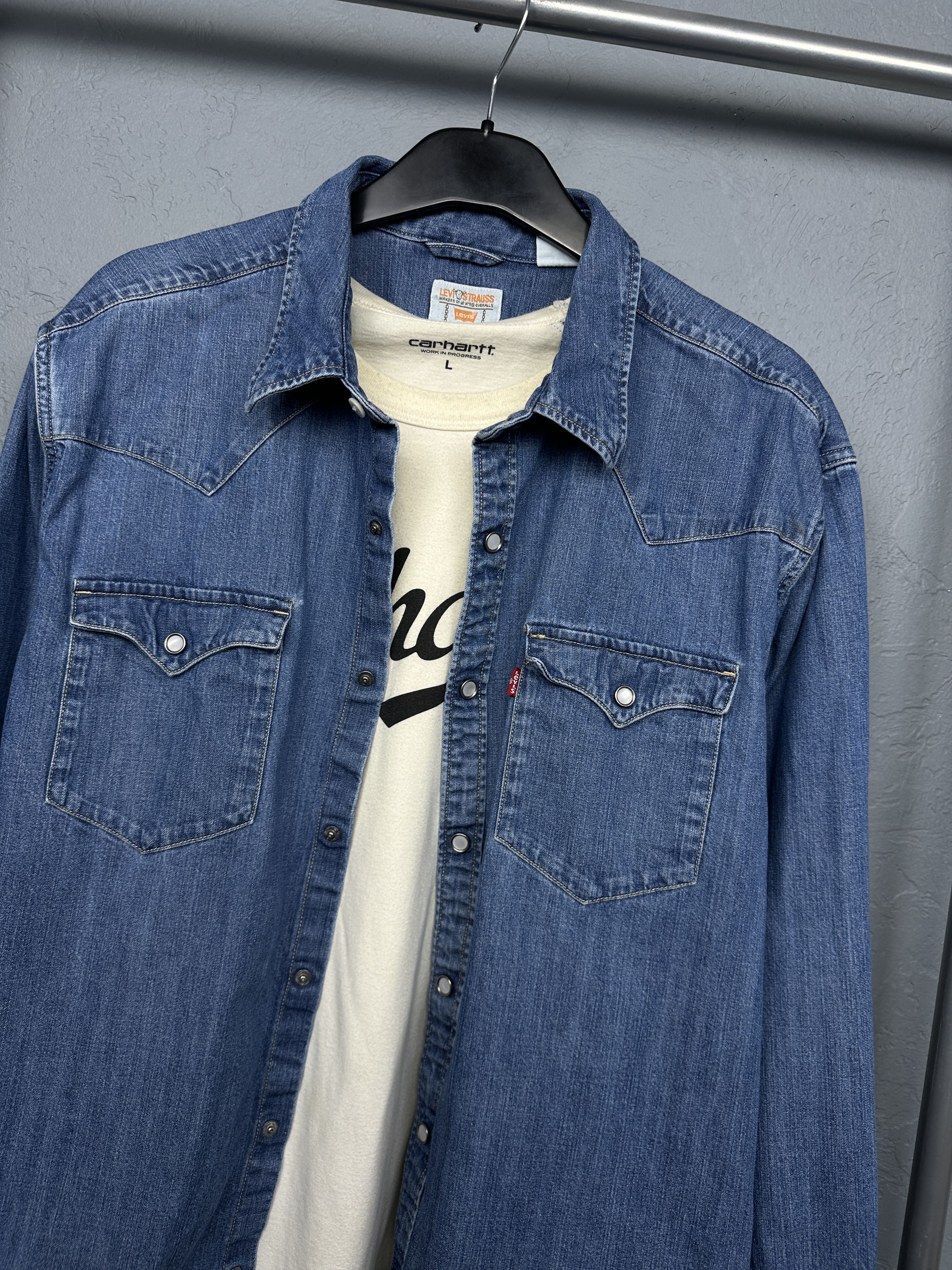 Levi's Levi's Vintage Mens Denim Shirt Jeans Size US XL / EU 56 / 4 - 2 Thumbnail