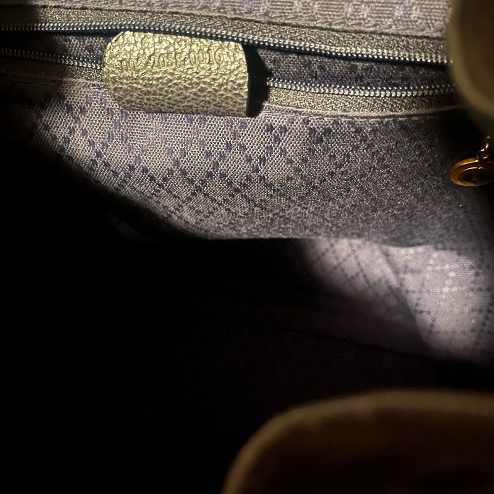 Gucci Bamboo Black/Navy Blue Suede/Leather Backpack