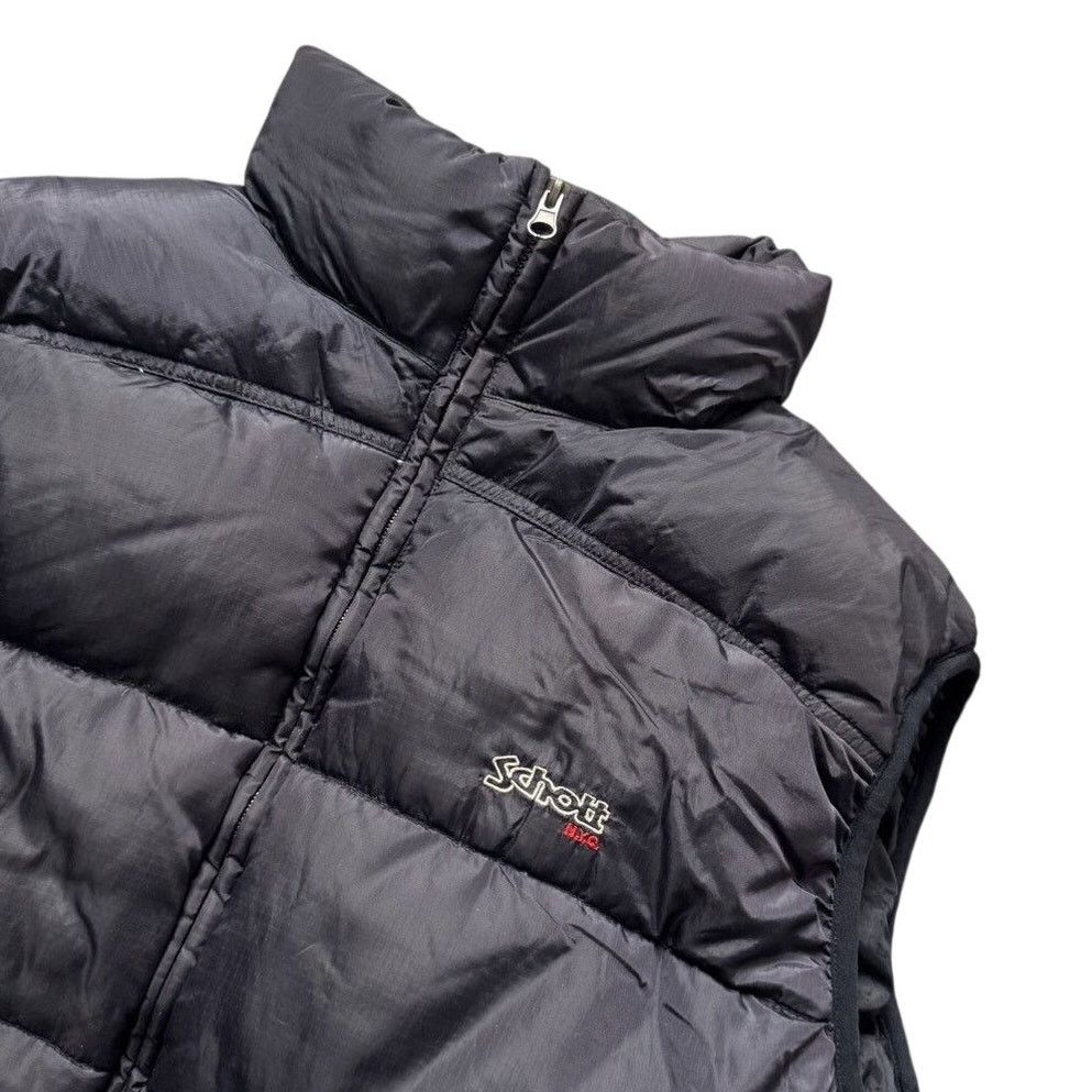 Schott × Vintage 90s Vintage Schott Down Puffer Vest Size US L / EU 52-54 / 3 - 5 Thumbnail