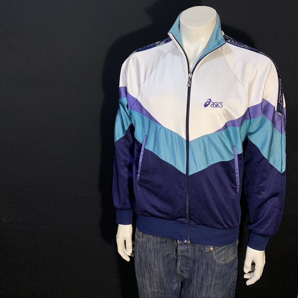 VTG Asics 80s Soccer Track authentic Jacket Med