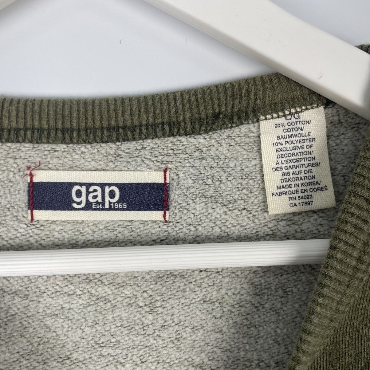 Designer × Vintage vintage Hoodie/sweater Gap denim Green military army Size US XXL / EU 58 / 5 - 7 Thumbnail
