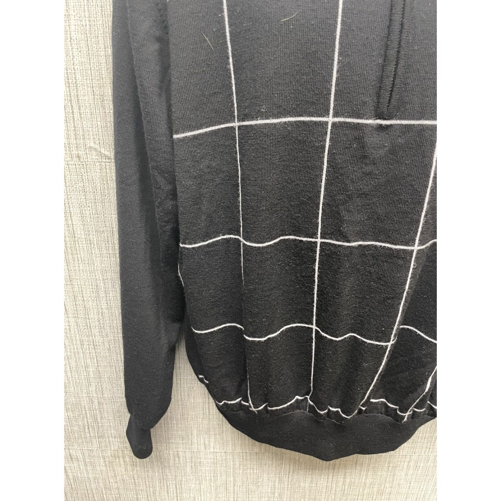 Footjoy FootJoy Black/White Striped Half Zip Pullover Jacket Mens L Size US L / EU 52-54 / 3 - 3 Thumbnail