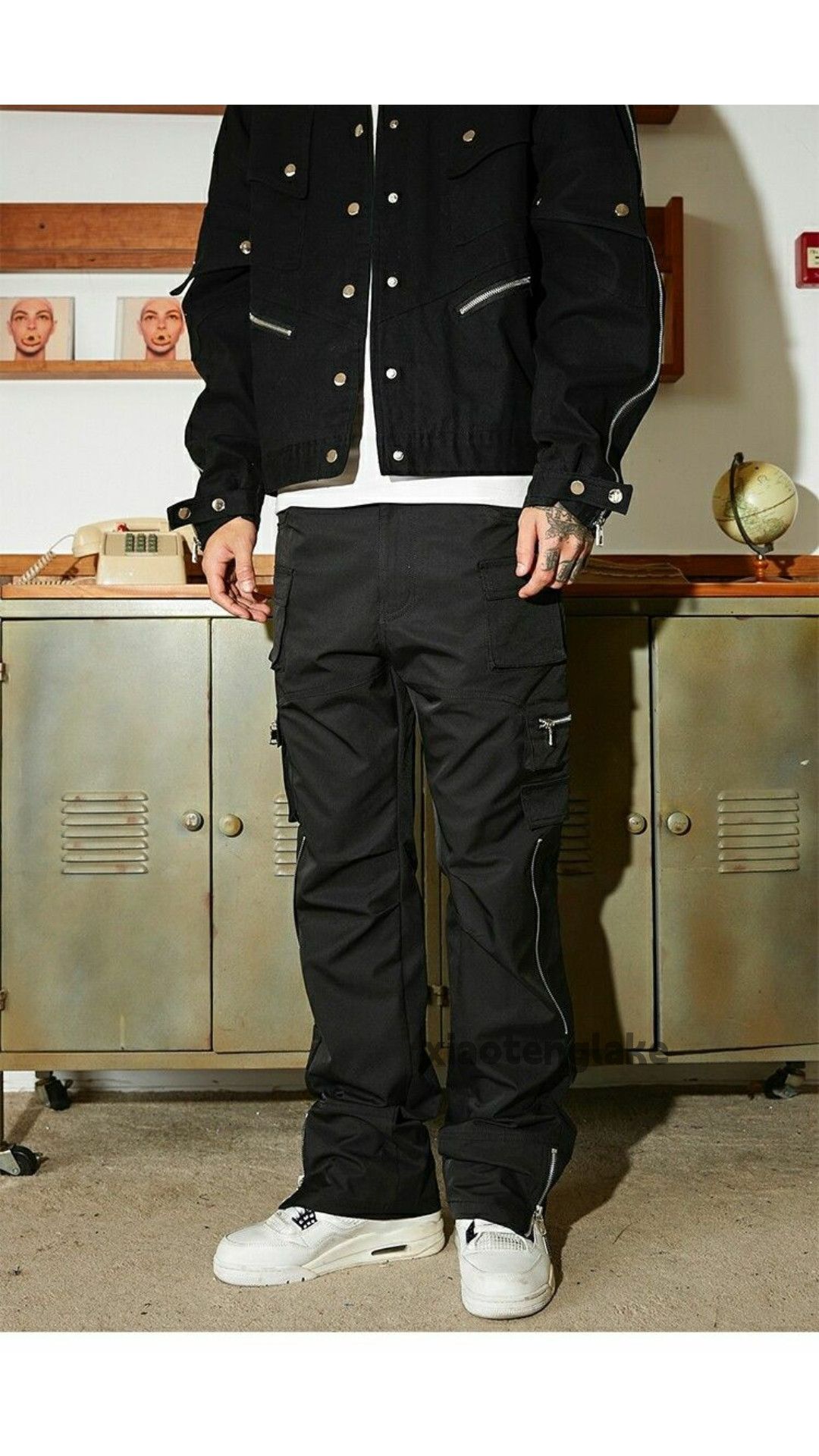 Designer × Japanese Brand × Vintage zipper utility military outdoor flared bootcut cargo pants Size US 34 / EU 50 - 5 Thumbnail