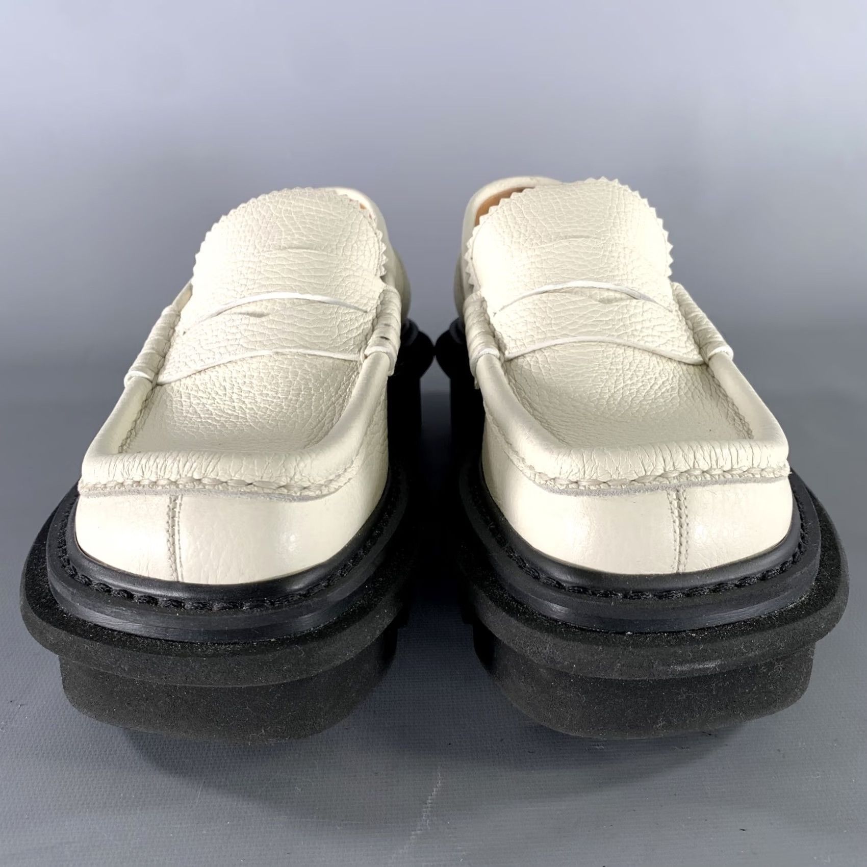 Dries Van Noten DRIES VAN NOTEN Loafers Leather Black Ivory Size 6.5 Size US 7 / EU 40 - 4 Thumbnail