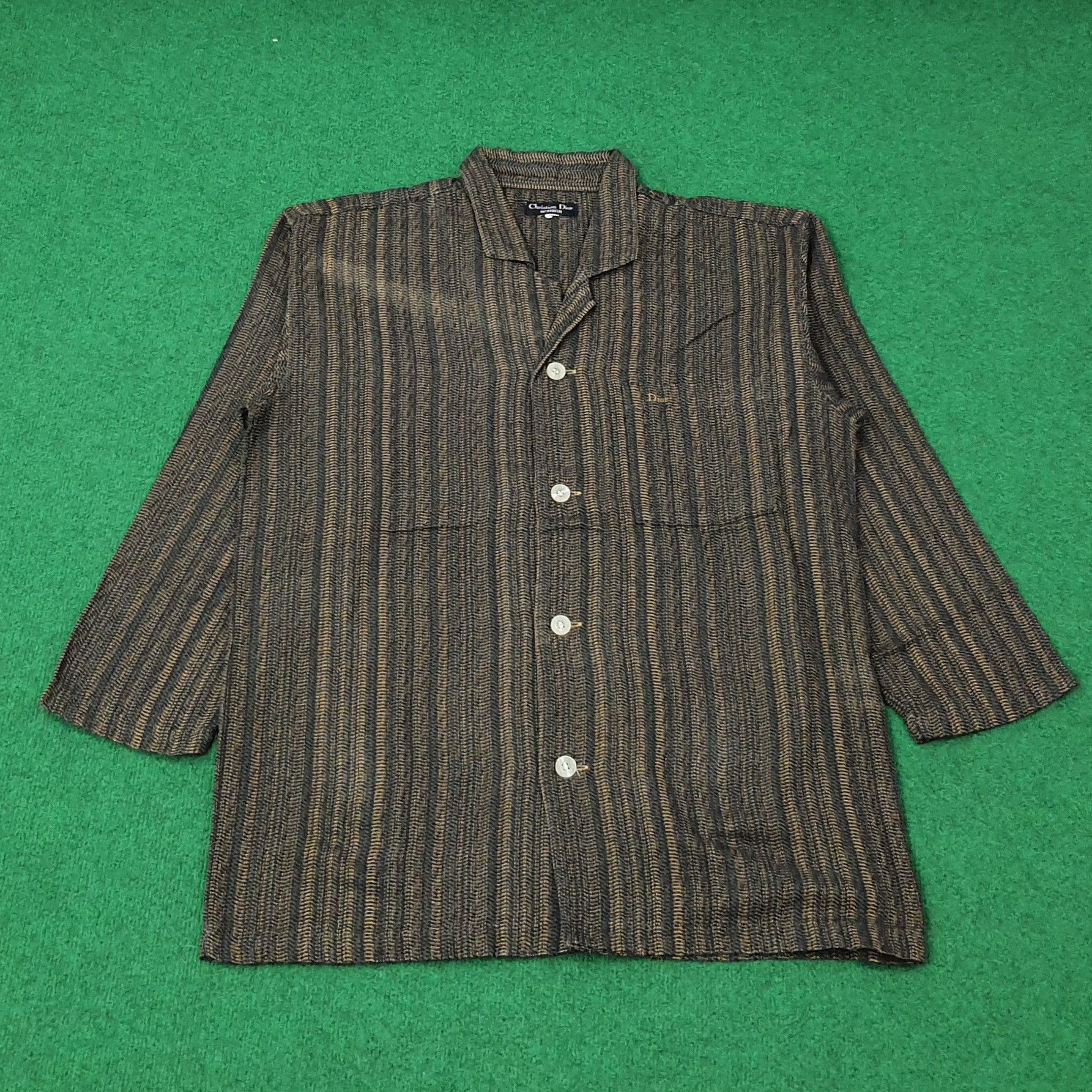 Christian Dior Monsieur Vintage Christian Dior Custom logo Button Up Shirt C267N10 Size US L / EU 52-54 / 3 - 3 Thumbnail