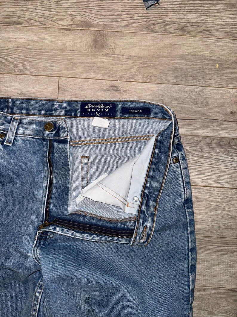 JNCO custom y2k flared flower light wash denim Size US 35 - 4 Thumbnail