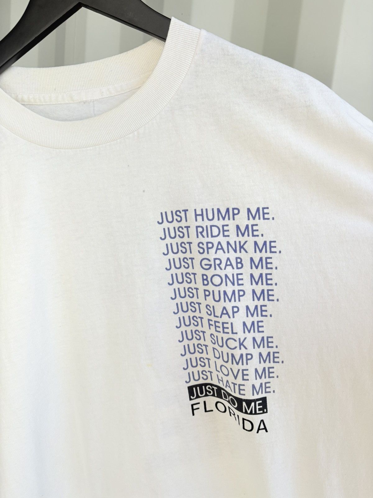 Vintage JUST DO ME Tee HUMP GRAB SPANK BONE PUMP SLAP SUCK Size US XL / EU 56 / 4 - 1 Thumbnail