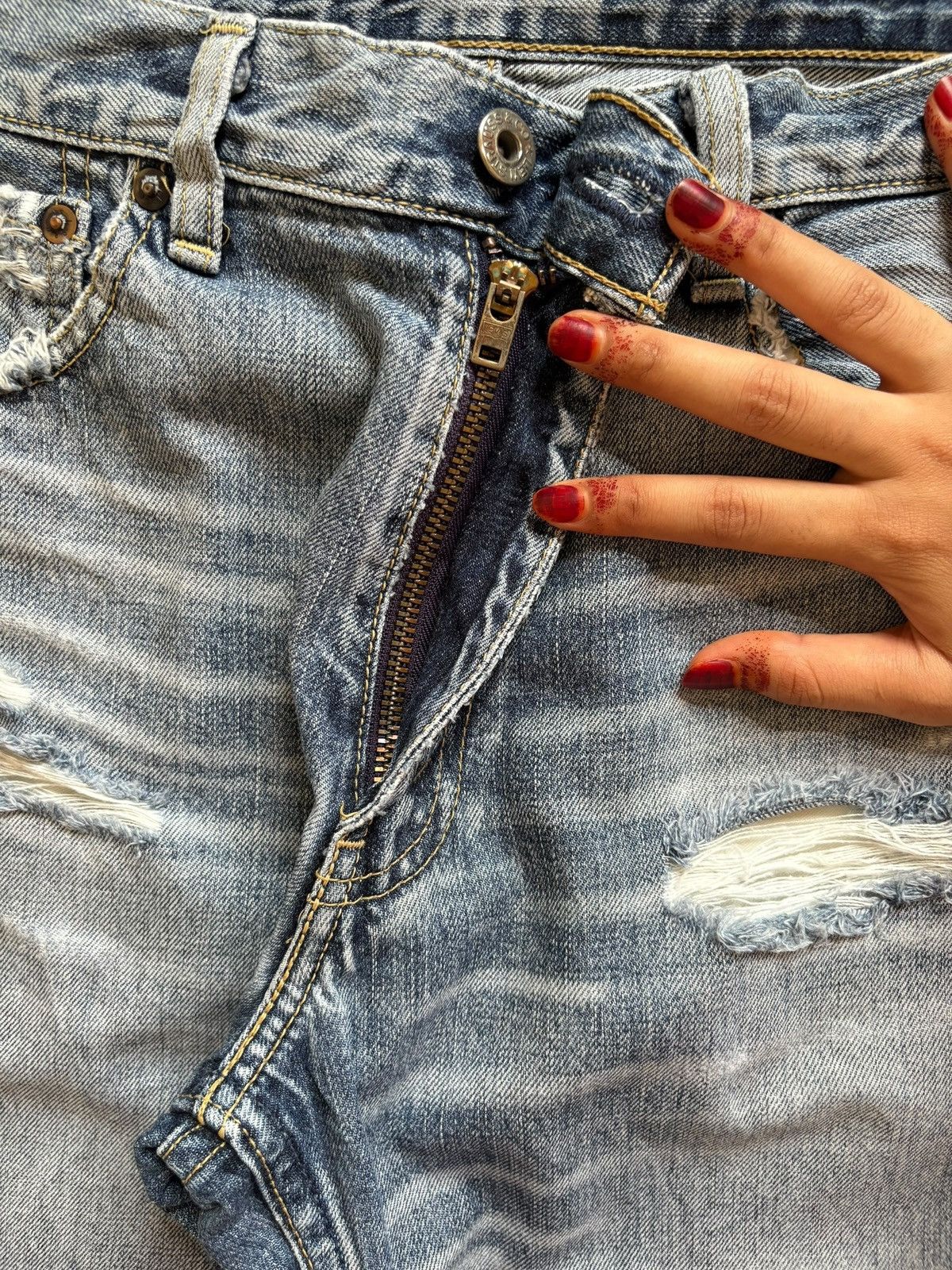 Levi's Vintage 90s Levis 503 Faded Wash Distressed Baggy Jeans Size US 30 / EU 46 - 3 Thumbnail