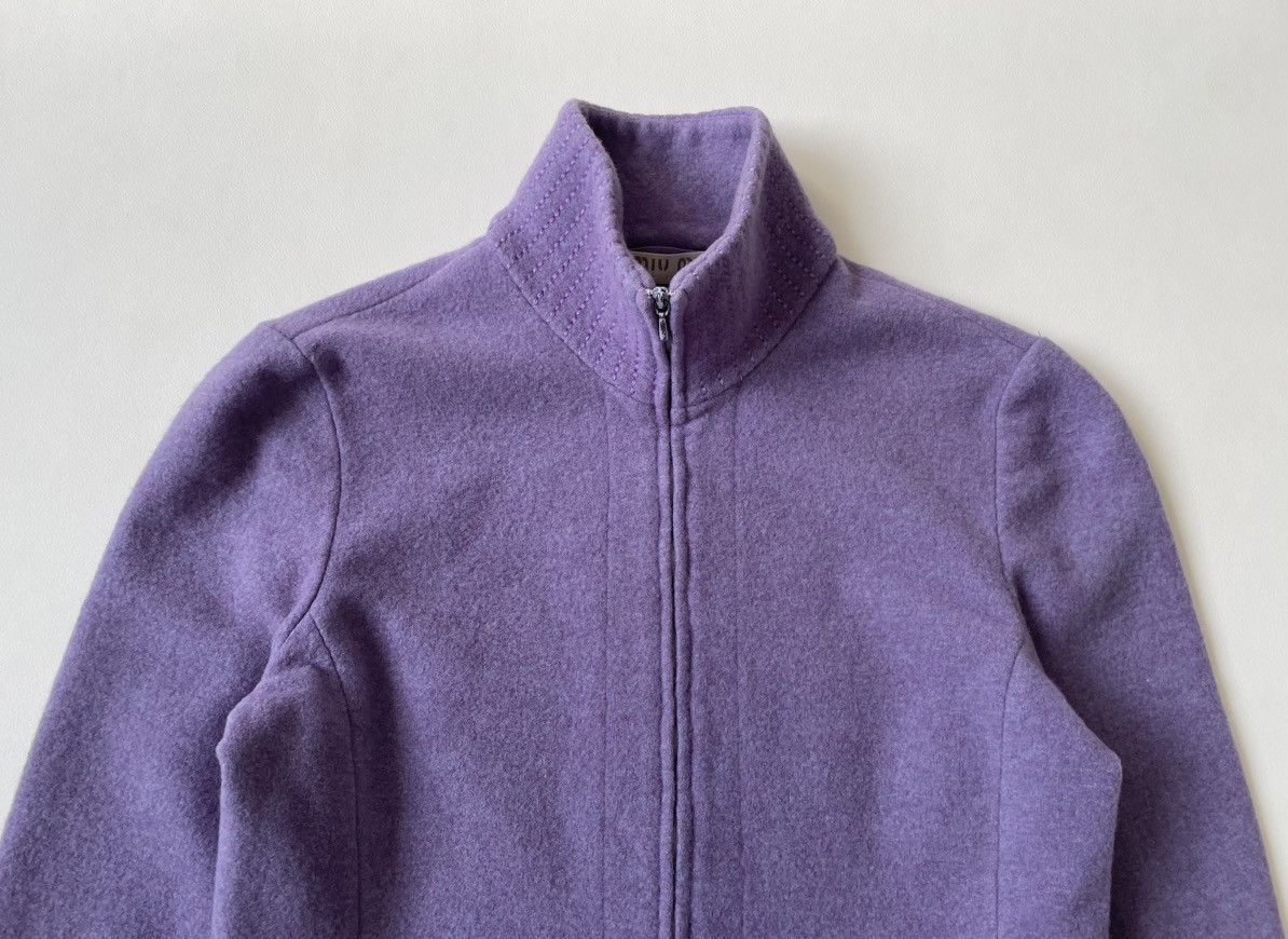 Miu Miu A/W 1999 Violet Wool Zip Front Jacket Size S / US 4 / IT 40 - 3 Thumbnail