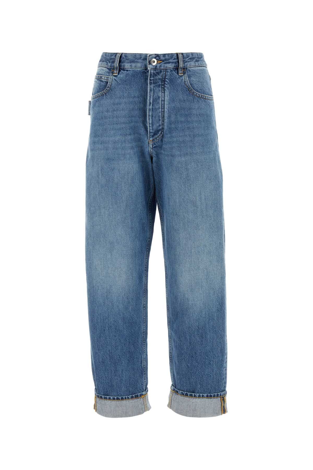 image of Bottega Veneta Denim Jeans in Blue, Women's (Size 25)