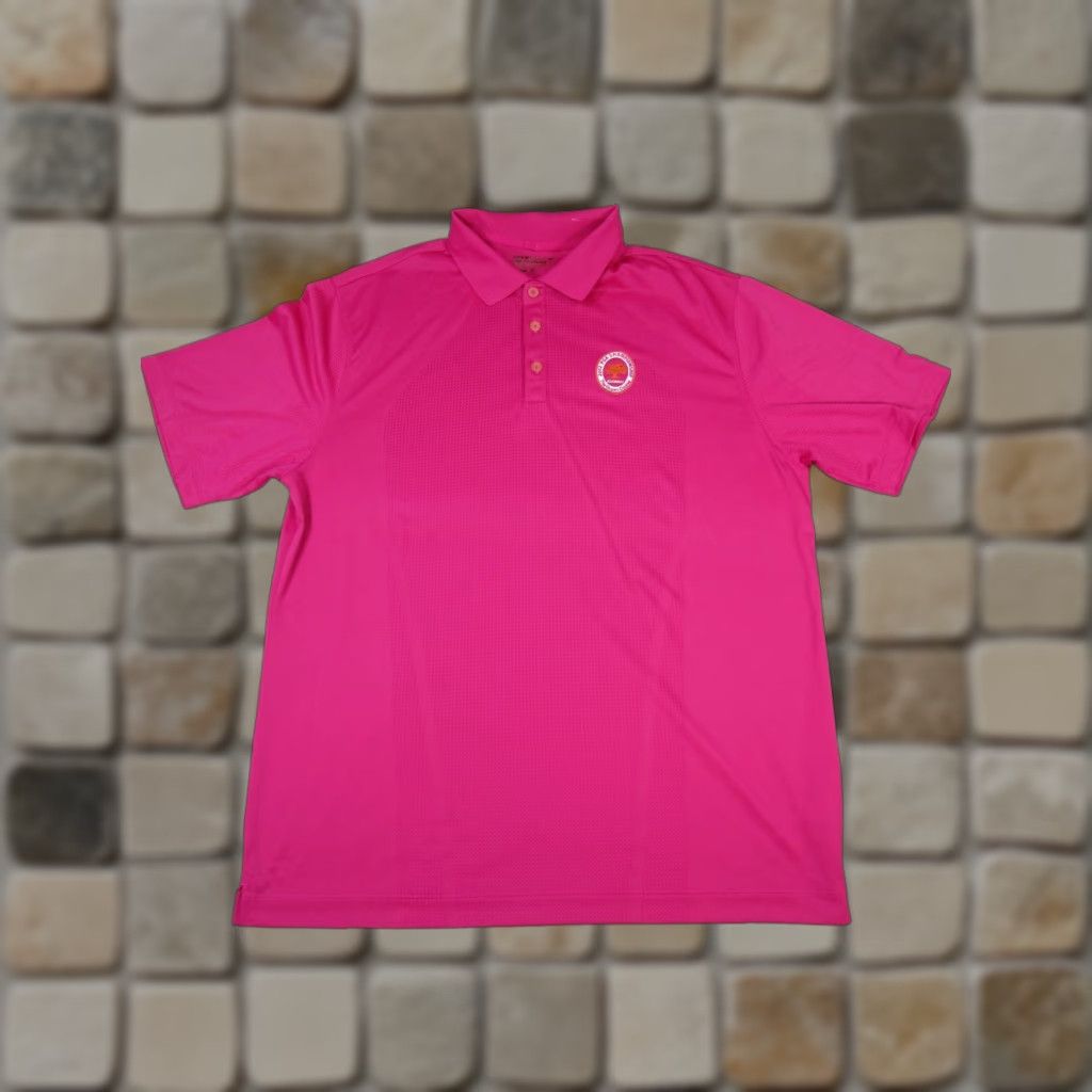 Nike Nike Golf Polo Shirt Mens XL Dri-FIT Tour Performance Pink Solid Short Sleeve Collared Polo 2012 PGA Championship The Ocean Course Logo Mens Size US XL / EU 56 / 4 - 1 Thumbnail