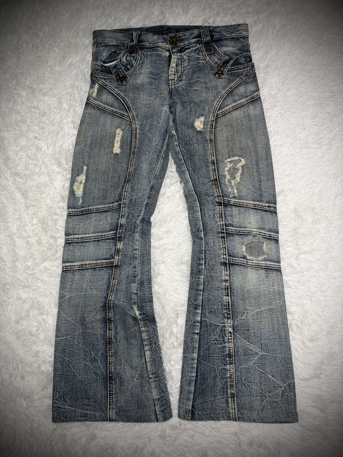 If Six Was Nine Semantic Design spiral flared jeans tornado mart style Size US 32 / EU 48 - 1 Thumbnail