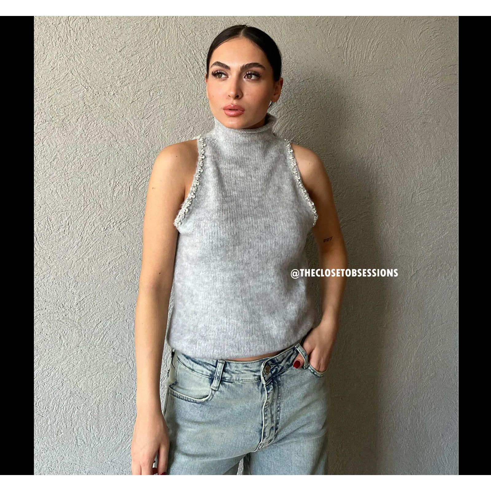 Zara ZARA Gray Wool-Blend Knit Top NWT Size XL Size XL / US 12-14 / IT 48-50 - 12 Thumbnail