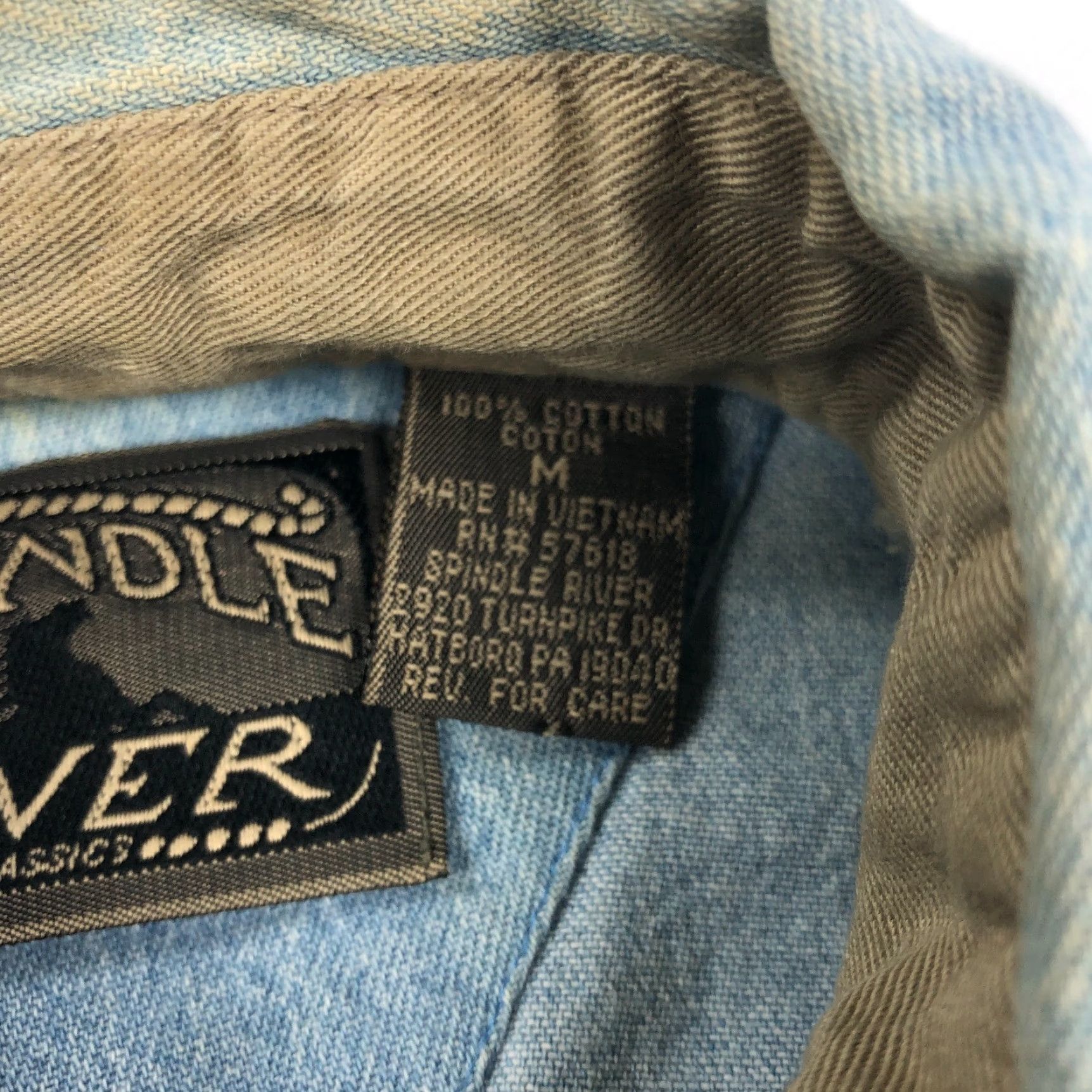 Vintage VINTAGE Spindle River Western Shirt Mens M Striped Denim Cowboy Size US M / EU 48-50 / 2 - 6 Thumbnail