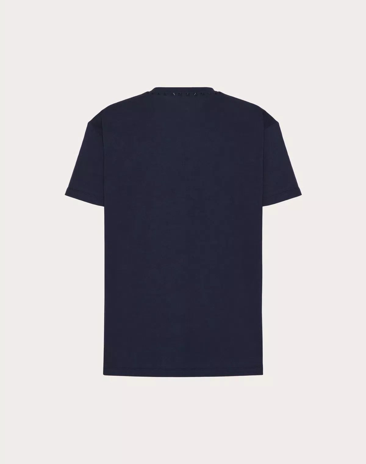 Valentino oc11z0625 Cotton Crewneck T-Shirt in Navy Blue Size US L / EU 52-54 / 3 - 2 Thumbnail