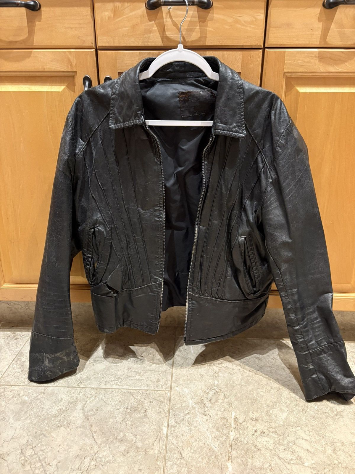 Vintage Vintage 1984 black leather jacket Size US M / EU 48-50 / 2 - 1 Thumbnail