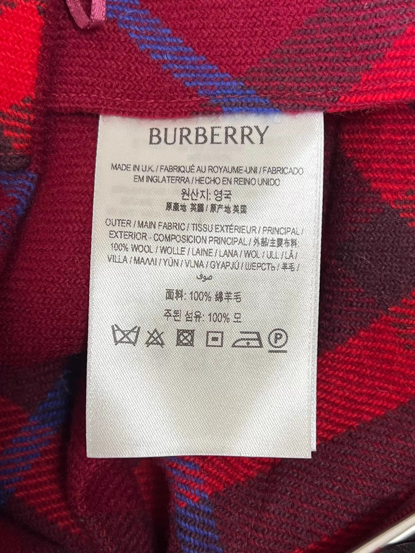 Burberry Burberry classic red blue check wool skirt UK6 Size 26" / US 2 / IT 38 - 7 Thumbnail