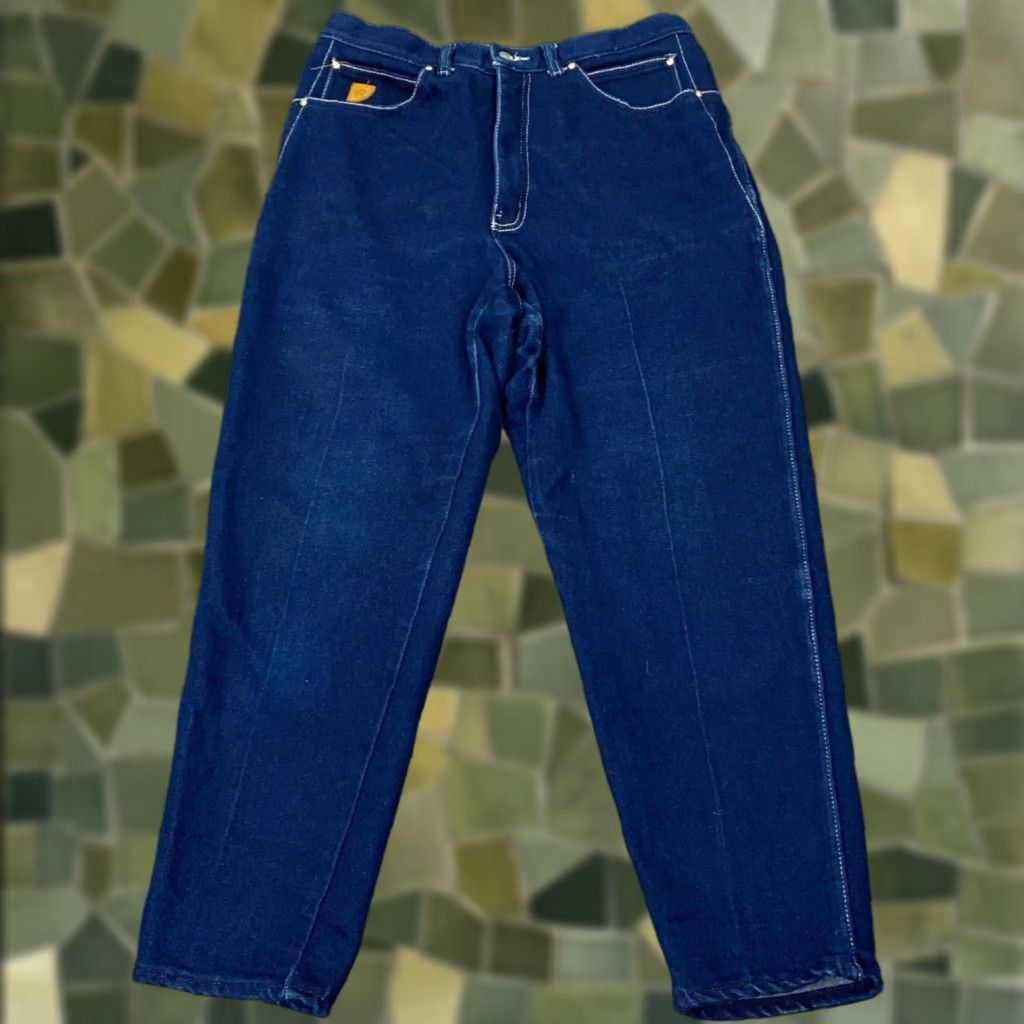 Vintage VINTAGE Gitano Jeans Womens 34 (31" Waist) Short Blue Tapered High-Rise Mom Denim Cotton Polyester Stretch Zip Size 31" - 1 Thumbnail