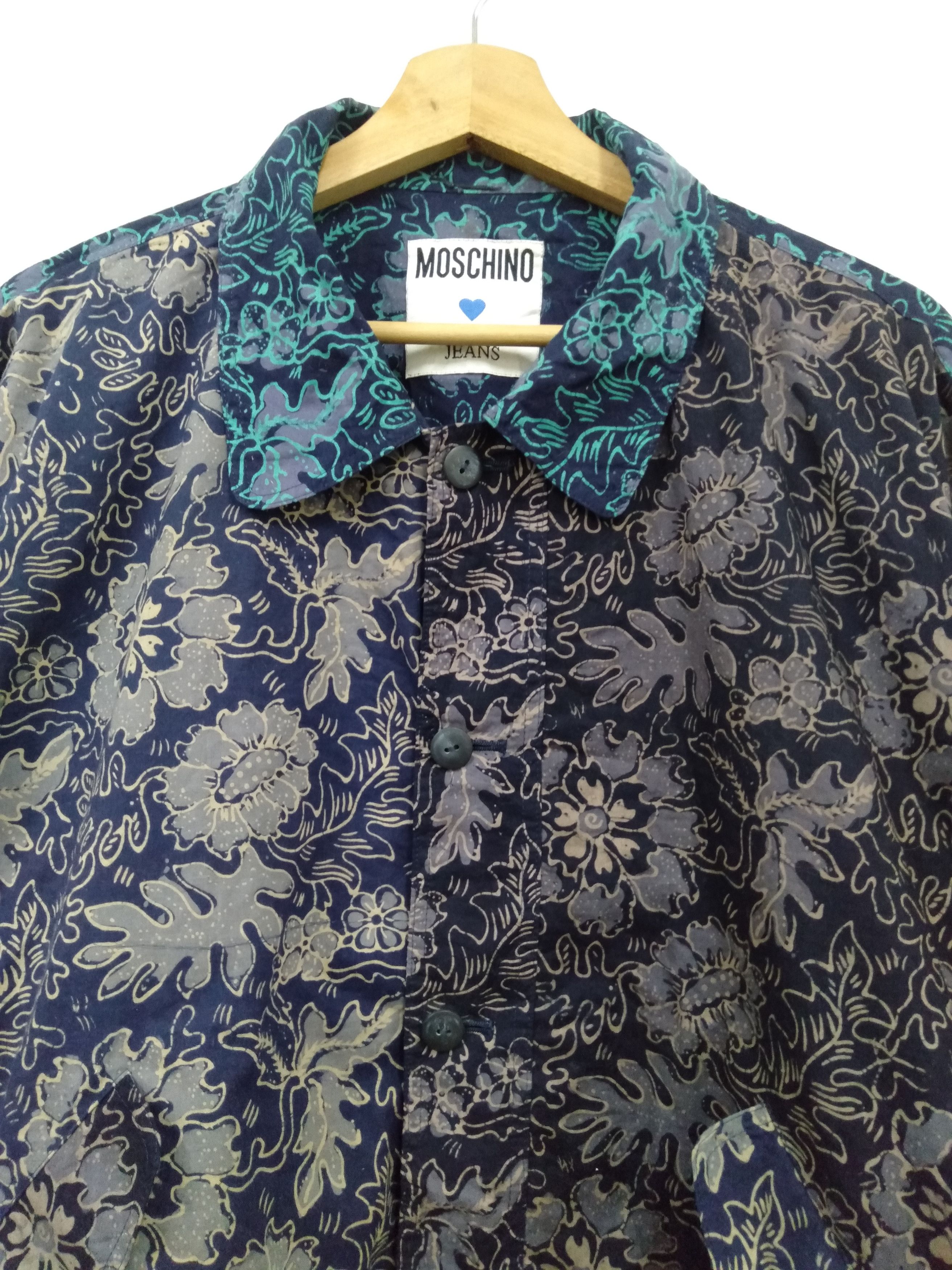 Moschino Vintage Moschino Floral Psychedelic bomber Jacket rare Size US XL / EU 56 / 4 - 5 Thumbnail