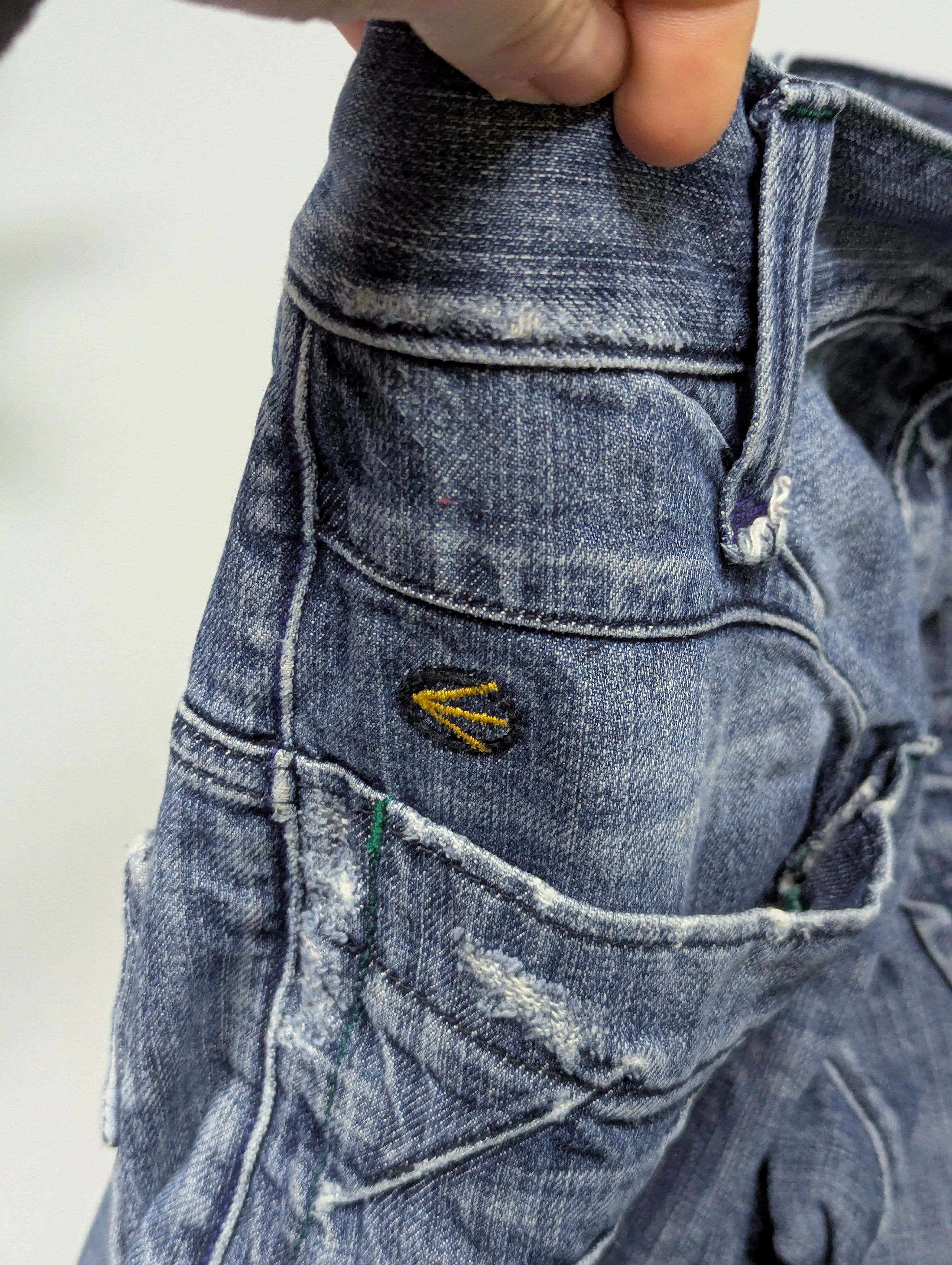 Energie nergie by Miss Sixty Y2K Faded Jeans Pockets Distressed Size US 36 / EU 52 - 16 Thumbnail