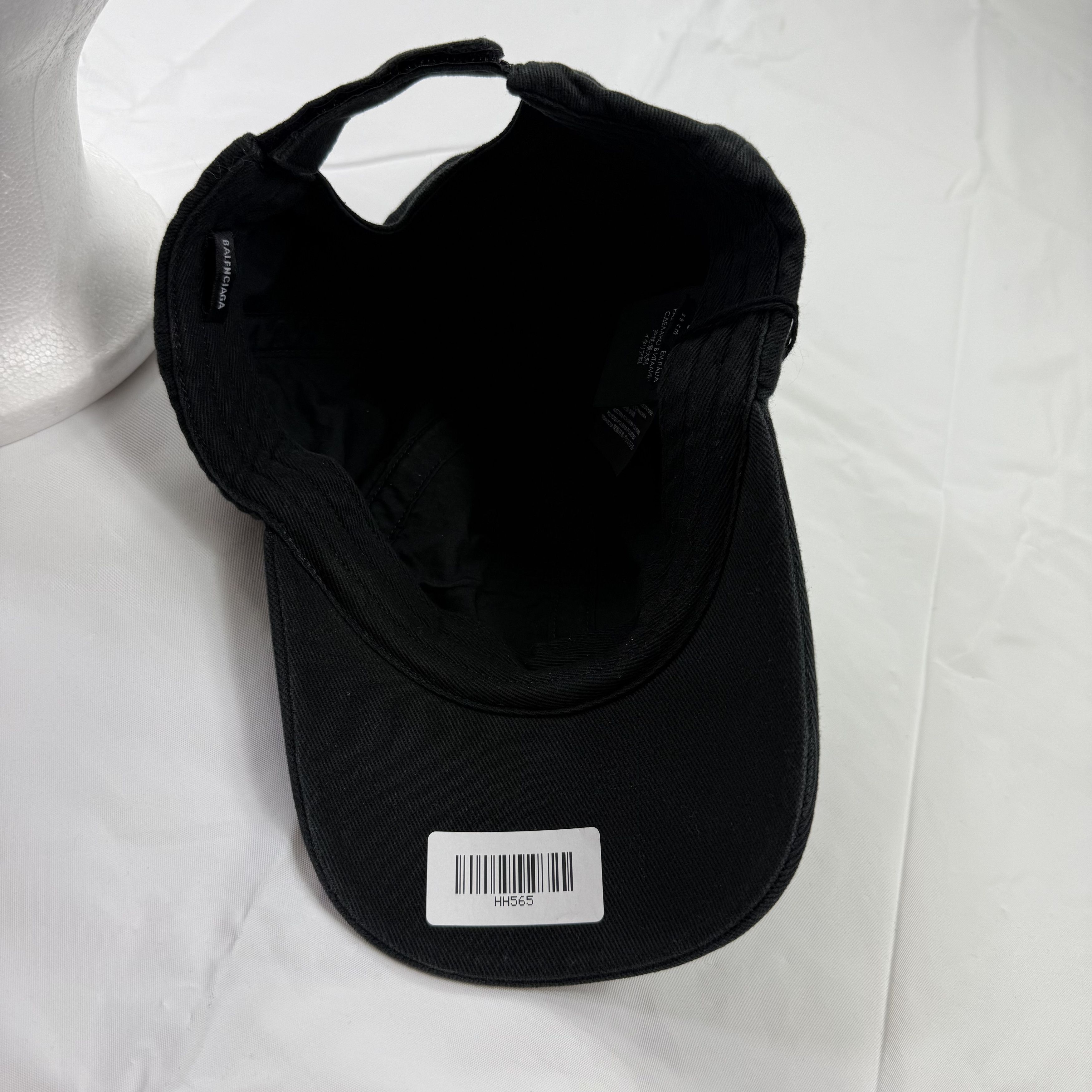 Balenciaga Balenciaga Languages Embroidered Black Cotton Baseball Cap Size ONE SIZE - 5 Thumbnail