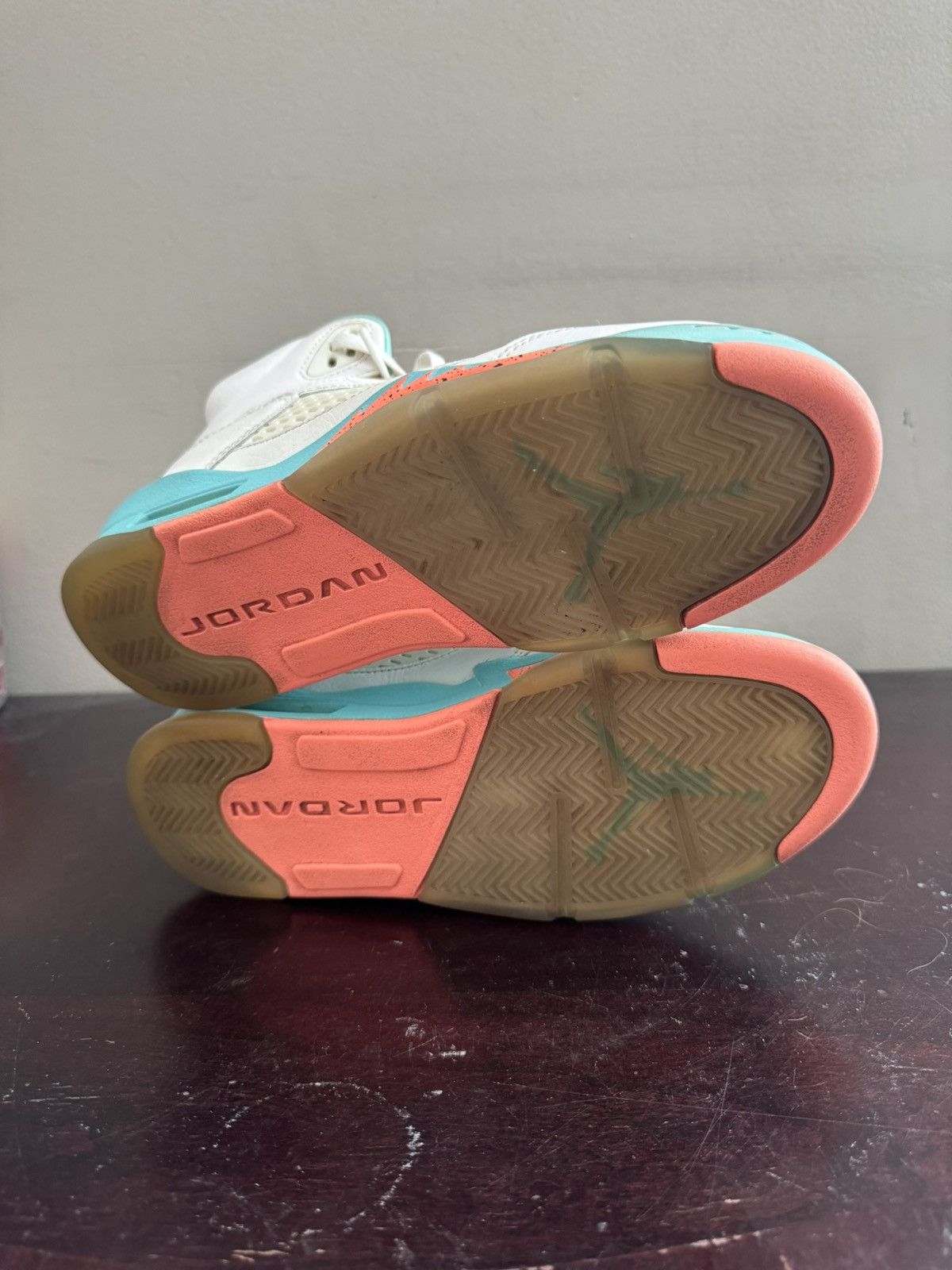 Jordan Brand × Nike Jordan 5 Light aqua Size 5.5y/7w Size US 5.5 / IT 35.5 - 3 Thumbnail