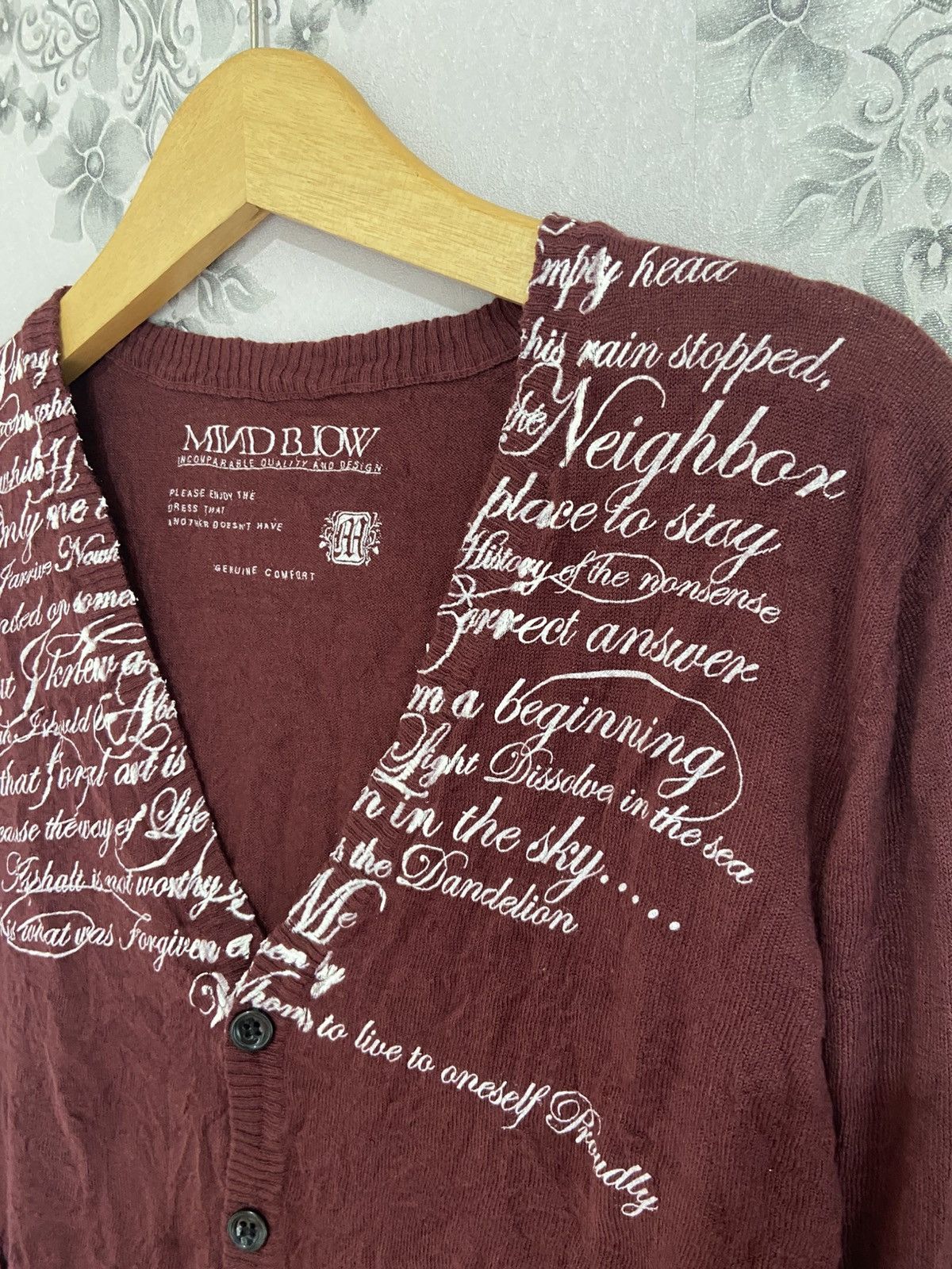 If Six Was Nine × Japanese Brand × Le Grande Bleu (L.G.B.) MINDBLOW Poem Cardigan Size US M / EU 48-50 / 2 - 3 Thumbnail