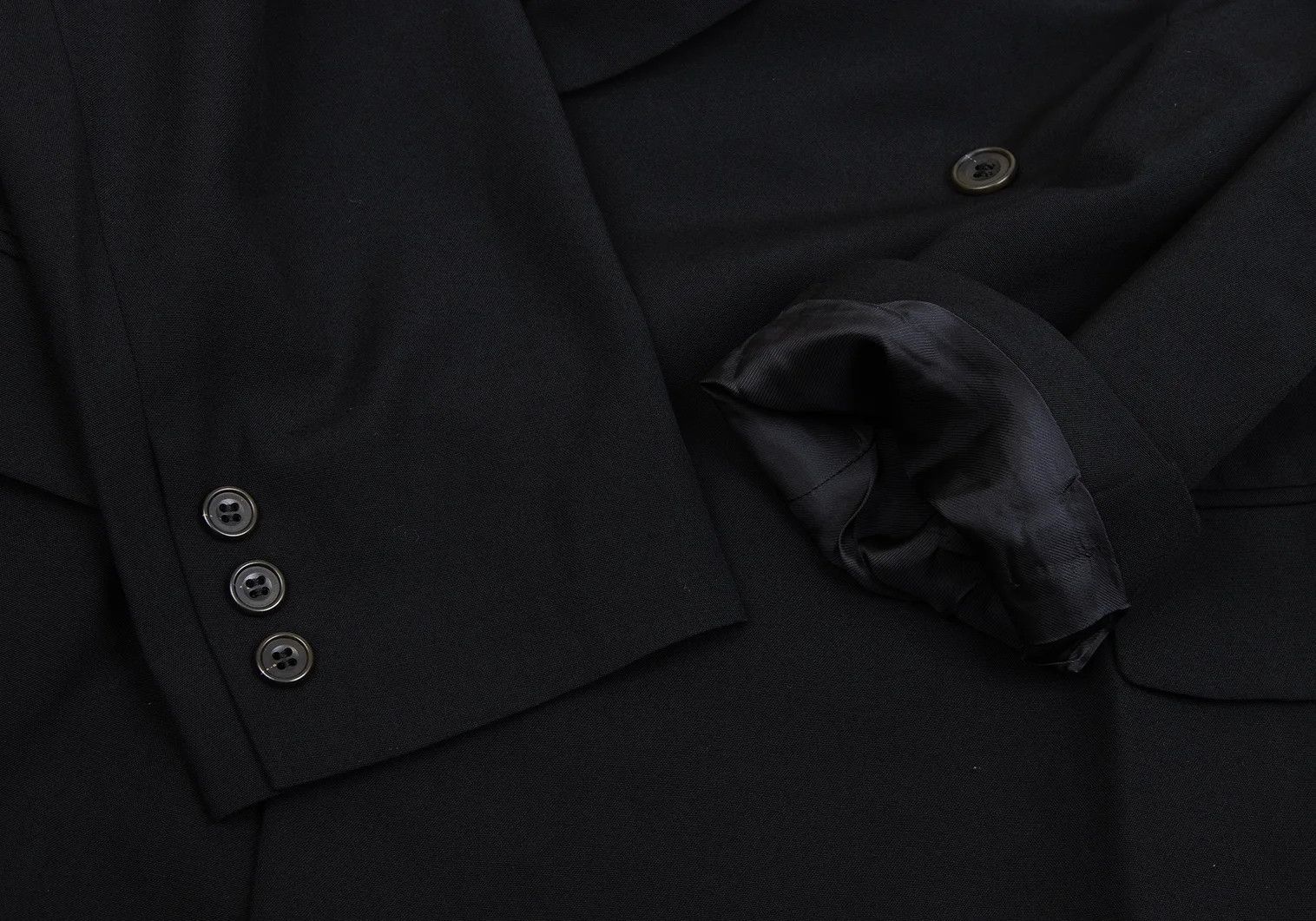Jean Paul Gaultier Ribbon-Detach Design Wool Jacket in Black Size 50 Size US M / EU 48-50 / 2 - 8 Thumbnail