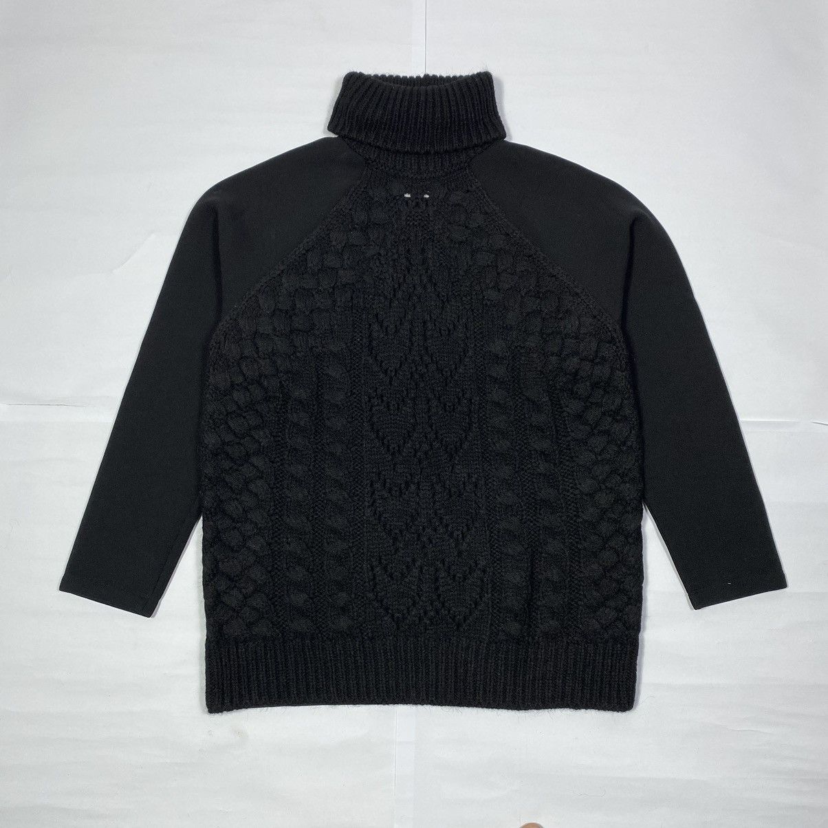 image of Maison Margiela Mm6 Fw16 Turtleneck Sweater in Black, Women's (Size Small)