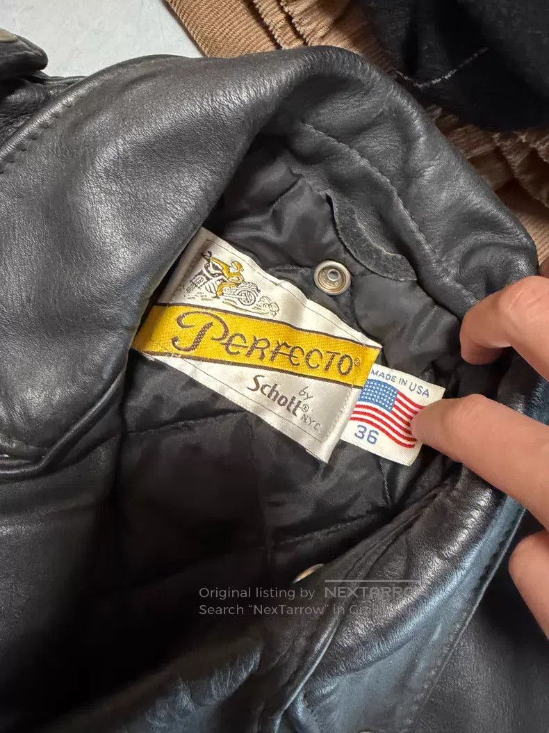 Schott Schott Heavy motorcycle leather jacket Size US XXS / EU 40 - 3 Thumbnail