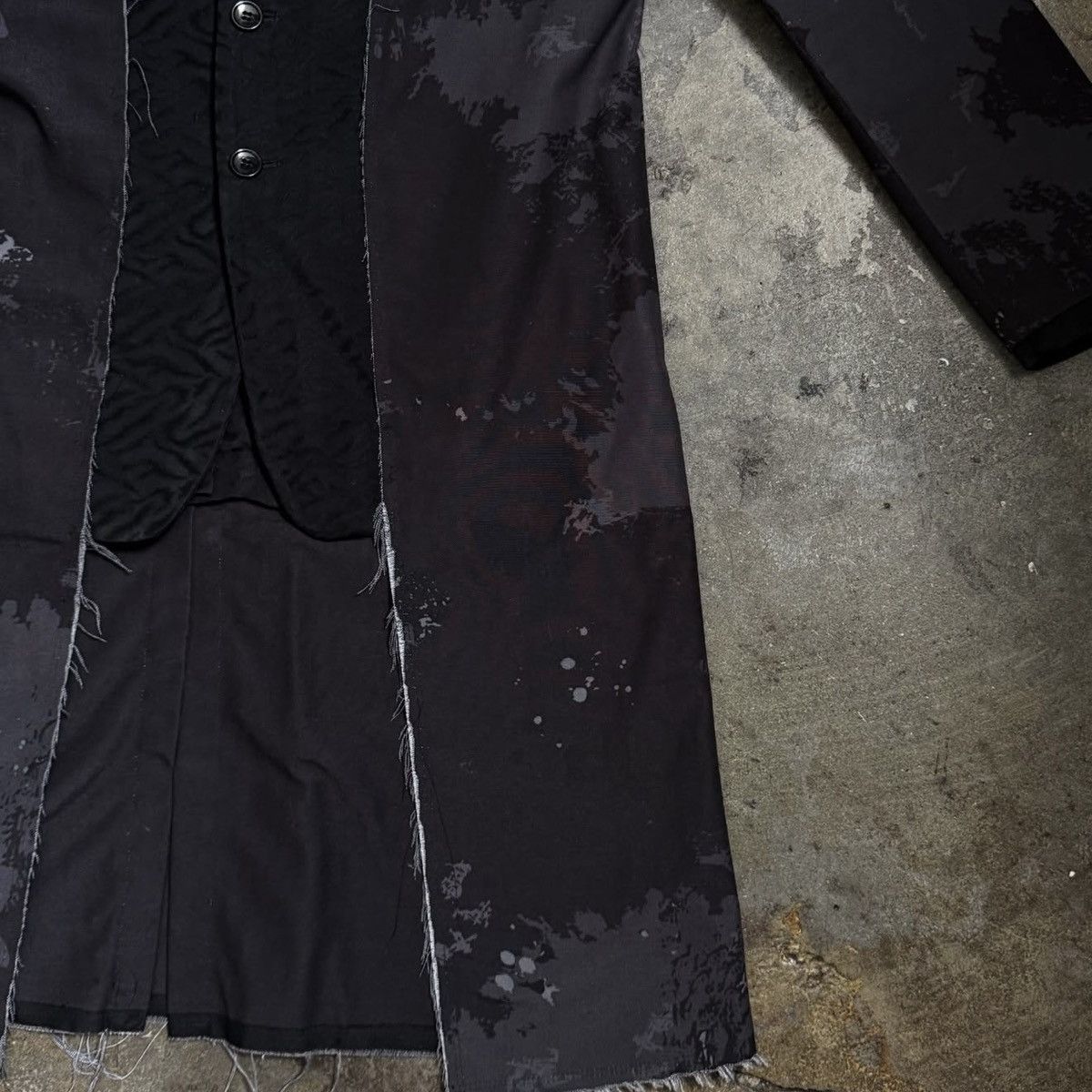 Comme des Garcons COMME DES GARÇONS BLACK MULTI PATTERN TRENCH - BLK/PURPLE -S Size S / US 4 / IT 40 - 3 Thumbnail