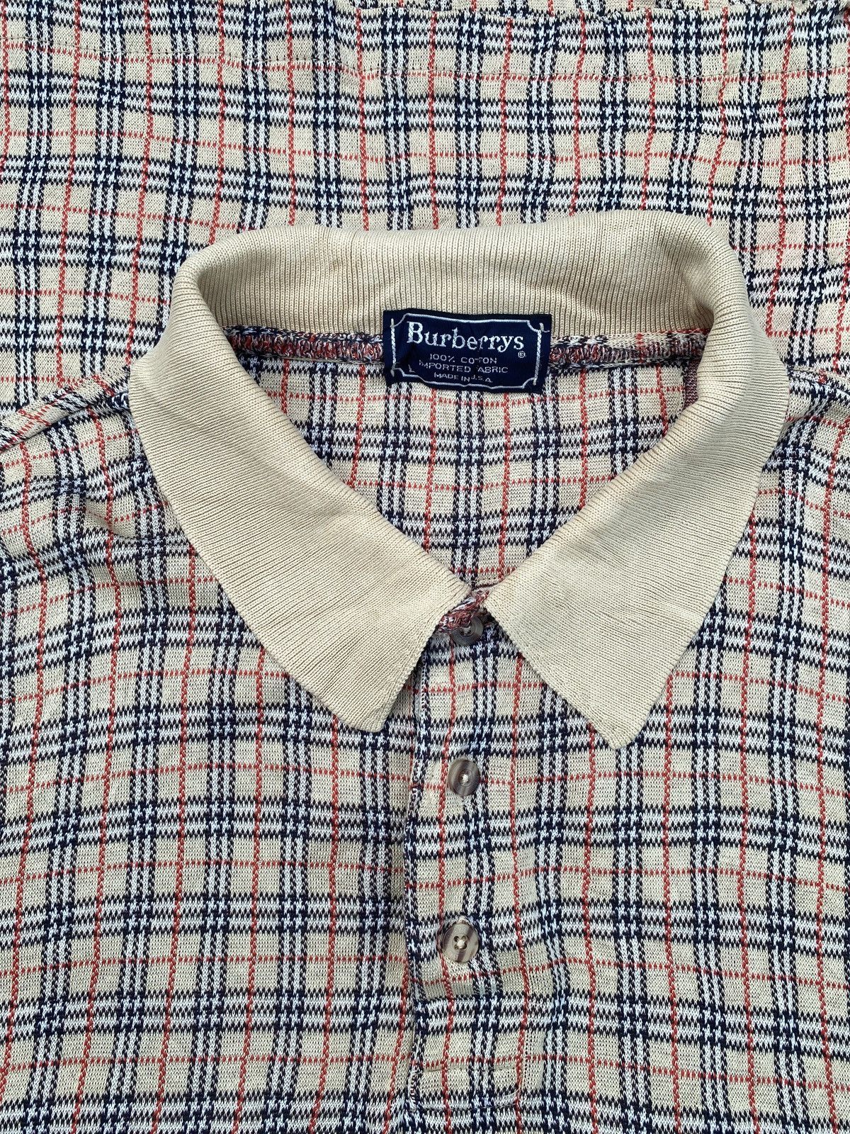 Burberry Vintage BURBERRYS NOVA CHECK Long-sleeve Polo Shirt Size US L / EU 52-54 / 3 - 3 Thumbnail