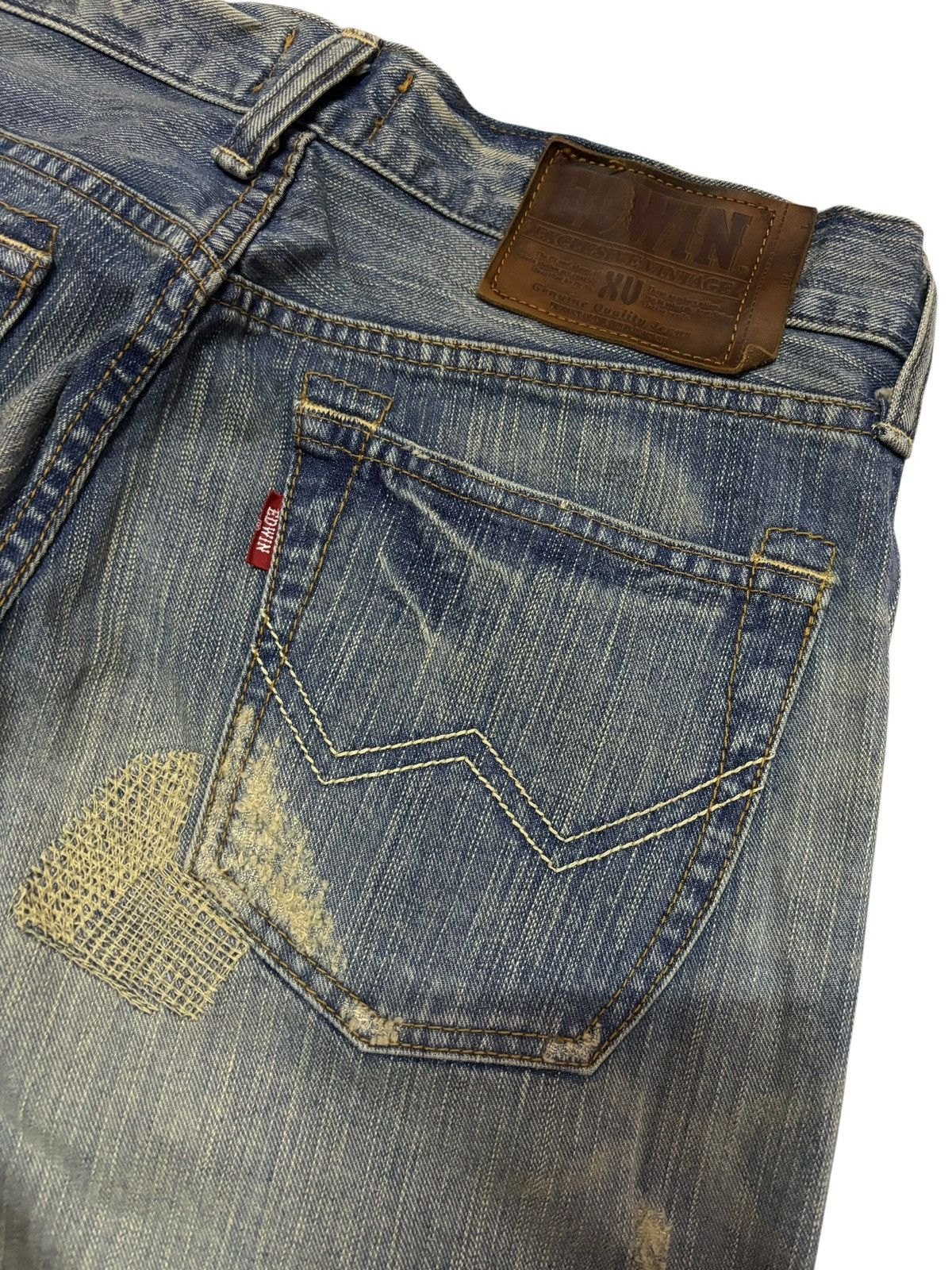 Edwin Vtg Edwin XV Japan 403 Distressed Jeans Size US 32 / EU 48 - 6 Thumbnail