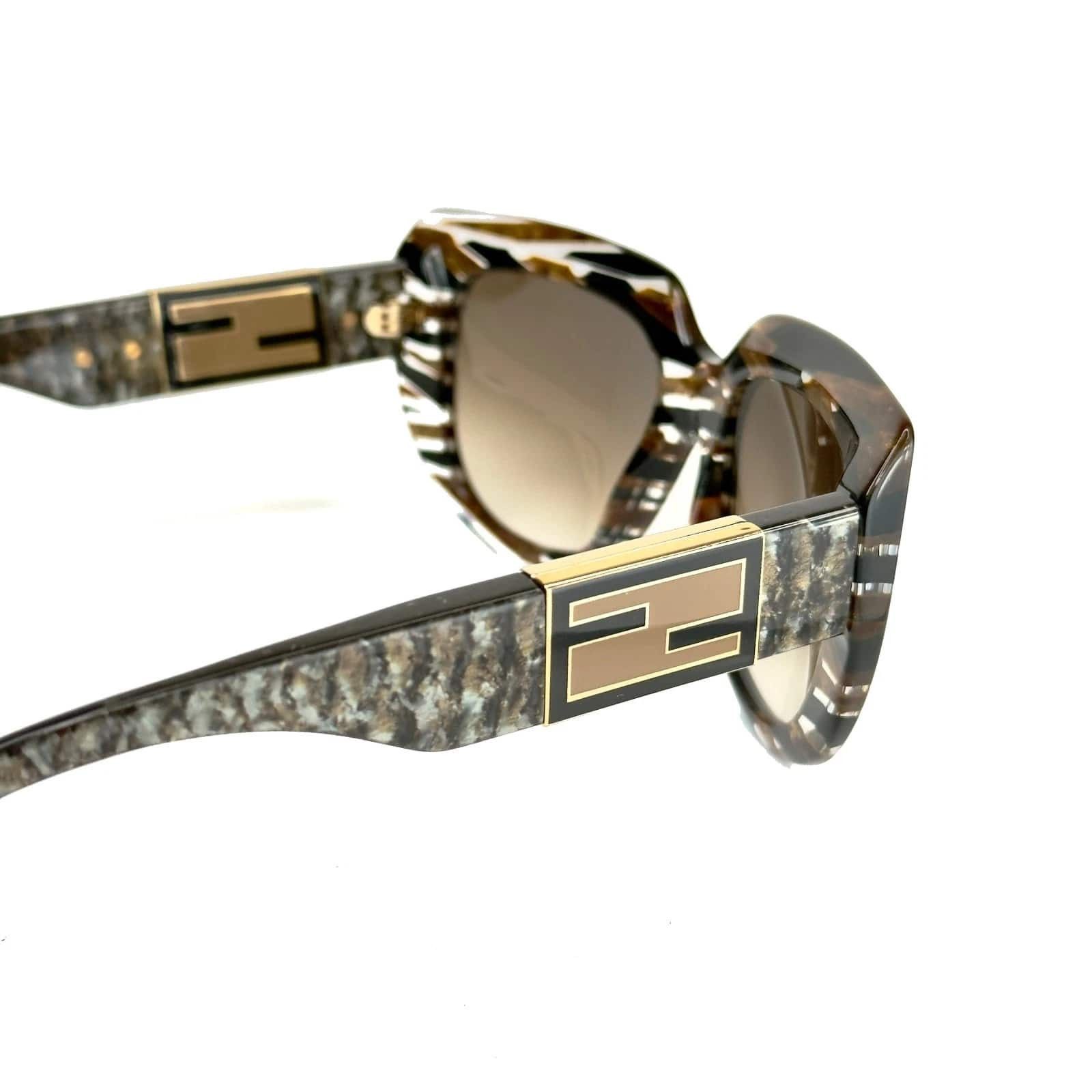 Fendi FENDI FF0031S 0031 BAGUETTE Brown Tobacco Sunglasses Flip Size ONE SIZE - 3 Thumbnail