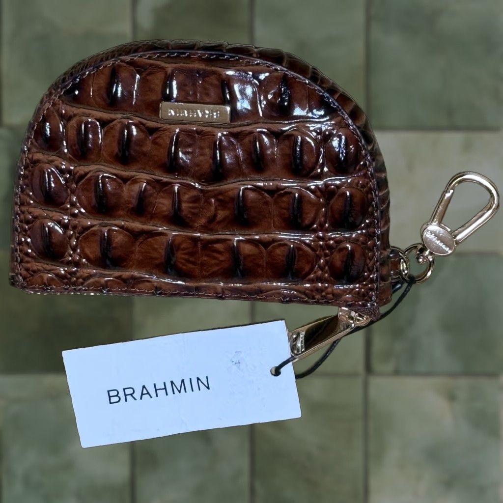 BRAHMIN VINTAGE Brahmin Coin Wallet Women Leather Brown 2000s Melbourne Pecan Size ONE SIZE - 1 Thumbnail