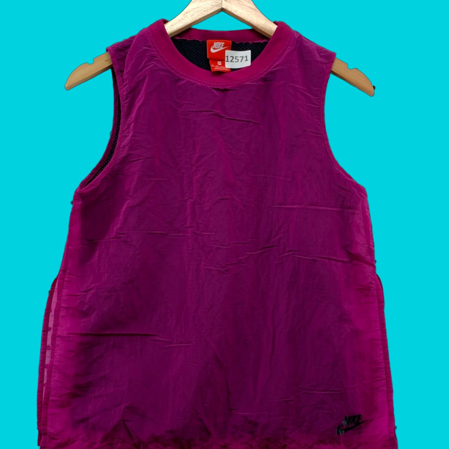Nike Nike Shirt Adult Womens XS Tank Sleeveless Crew Neck Activewear Pink Maroon 90s? (if not known, skip) Size XS / US 0-2 / IT 36-38 - 1 Thumbnail
