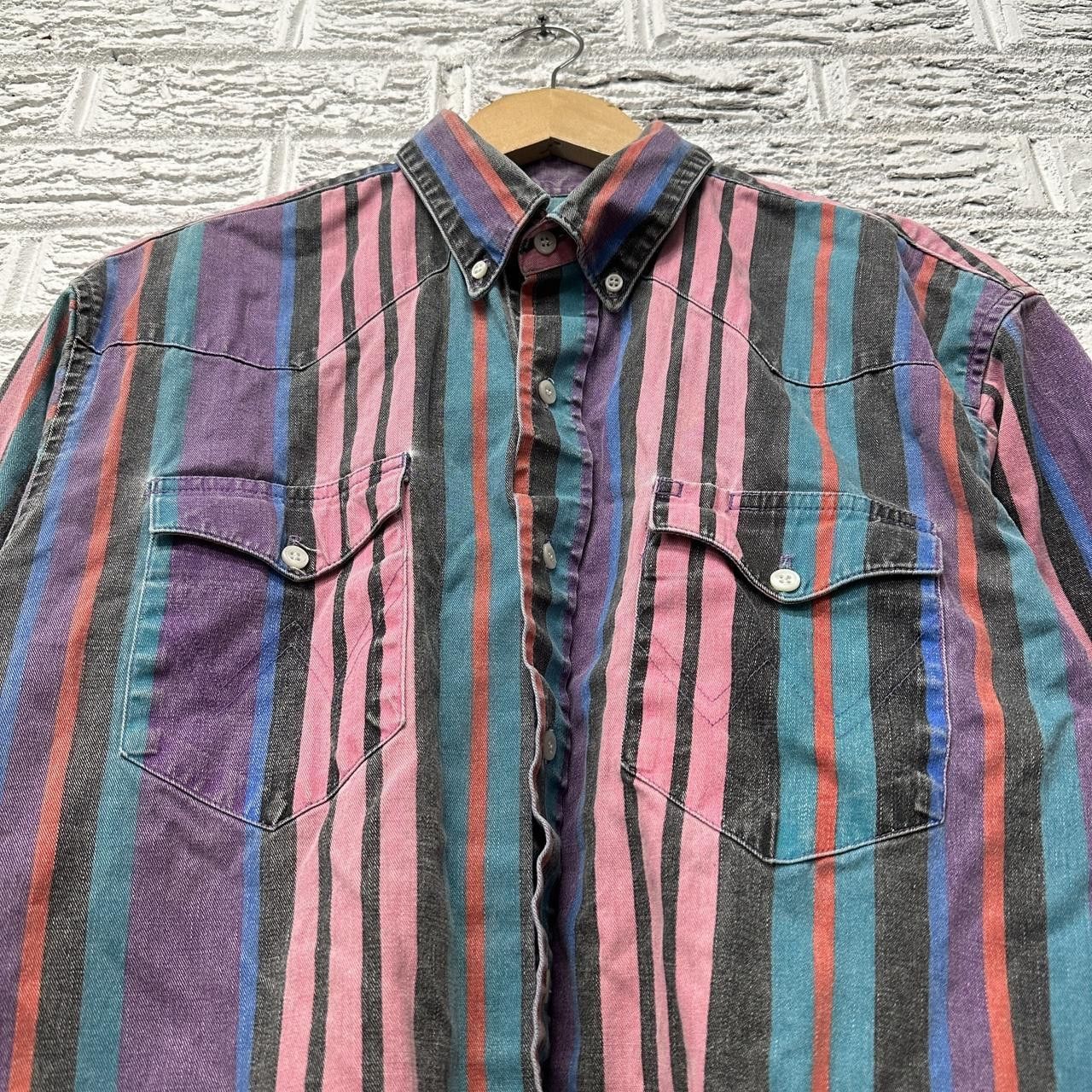 Wrangler Vintage Wrangler Brushpopper Button Down Western Shirt XL Size US XL / EU 56 / 4 - 2 Thumbnail
