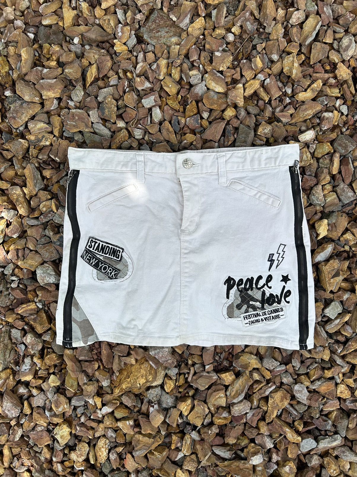 💸BINDINGOFFER💸Japanese Peace Love Mini Skirt Y2K