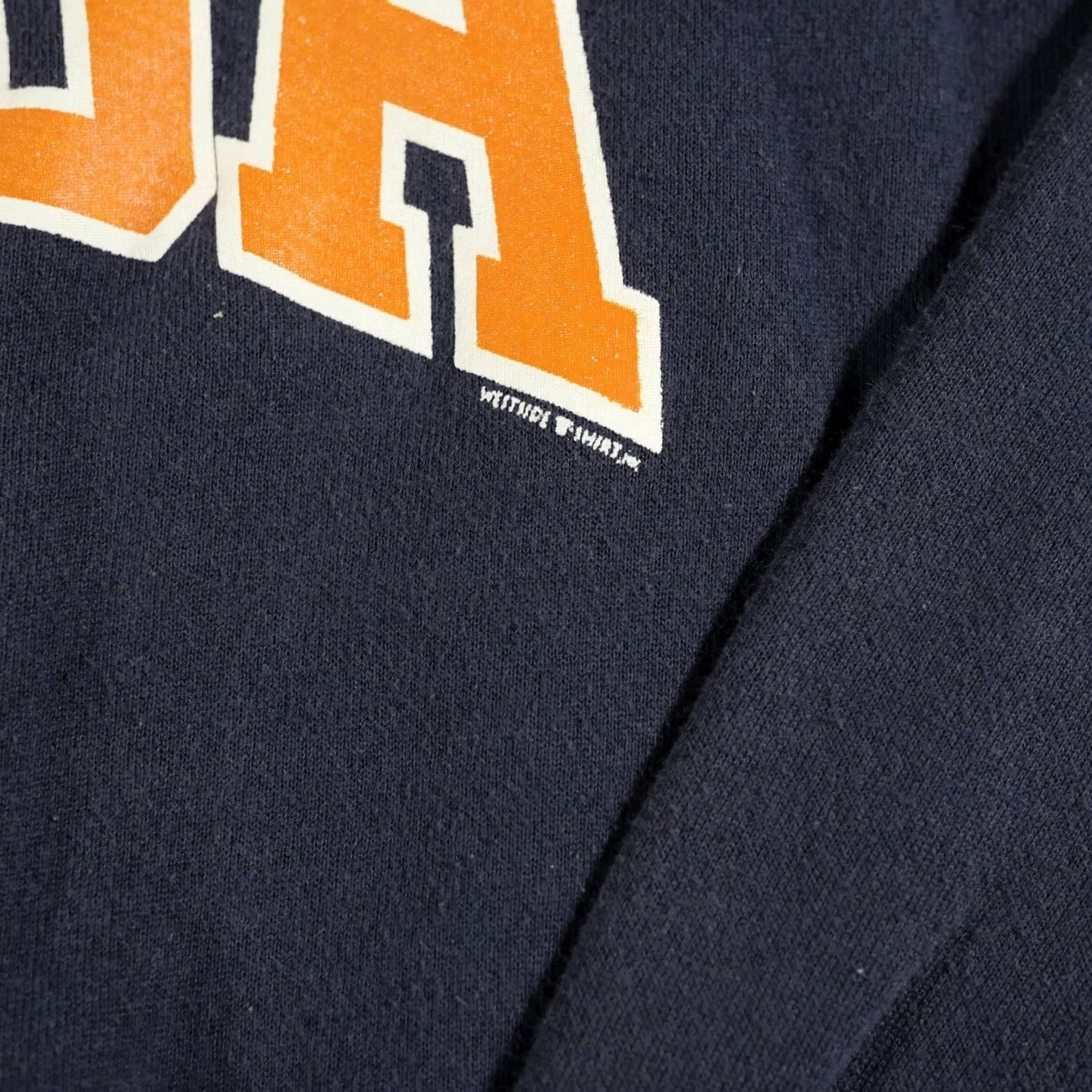 Lee VINTAGE Lee Sweatshirt Mens XL Crew Neck Blue Orange University Spell Out Size US XL / EU 56 / 4 - 3 Thumbnail