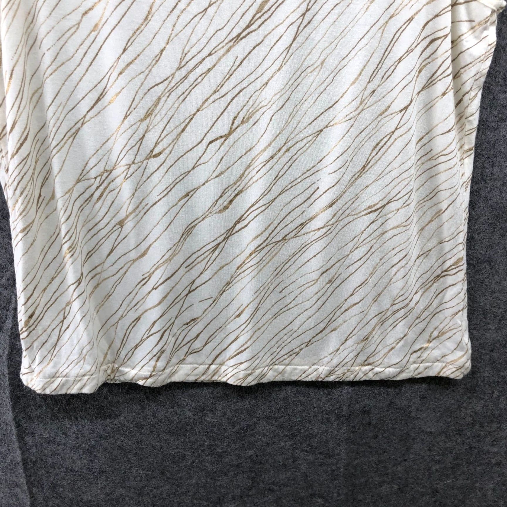 Talbots VINTAGE Talbots Tank Top Womens Small S Cream Gold Metallic Lyocell Jersey Stretchy Casual Size S / US 4 / IT 40 - 5 Thumbnail
