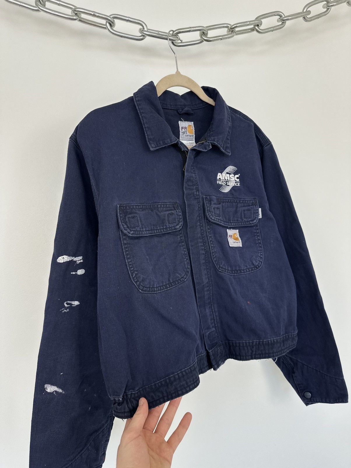 Carhartt Vintage 90s Carhartt Flame Resistant USA Cropped Work Jacket Size US S / EU 44-46 / 1 - 8 Thumbnail