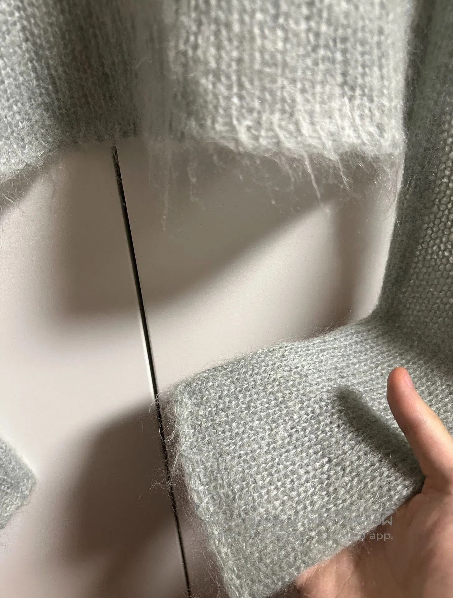 Saint Laurent Paris Saint Laurent Light Blue Cropped Mohair Sweater XS. Size XS / US 0-2 / IT 36-38 - 3 Thumbnail