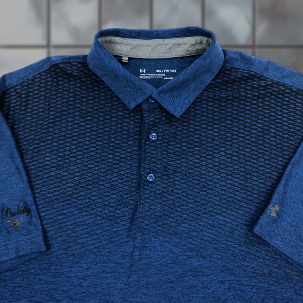 Under Armour Under Armour Polo Shirt Men's 2XL HeatGear Loose Fit Blue Black Pine Valley Golf Shirt Size US XXL / EU 58 / 5 - 1 Thumbnail